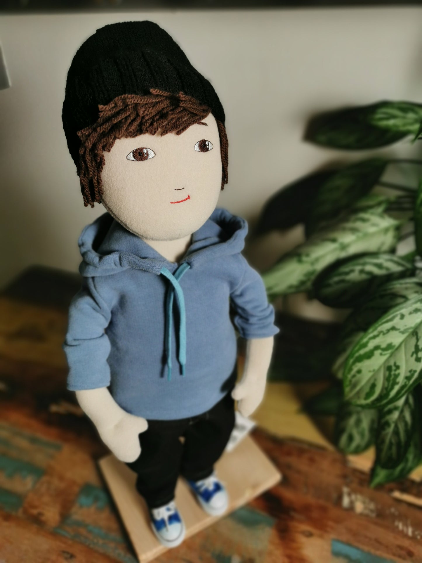 Personalized Portrait Doll based on photos, selfie cloth doll, likeness doll with glasses 50 cm