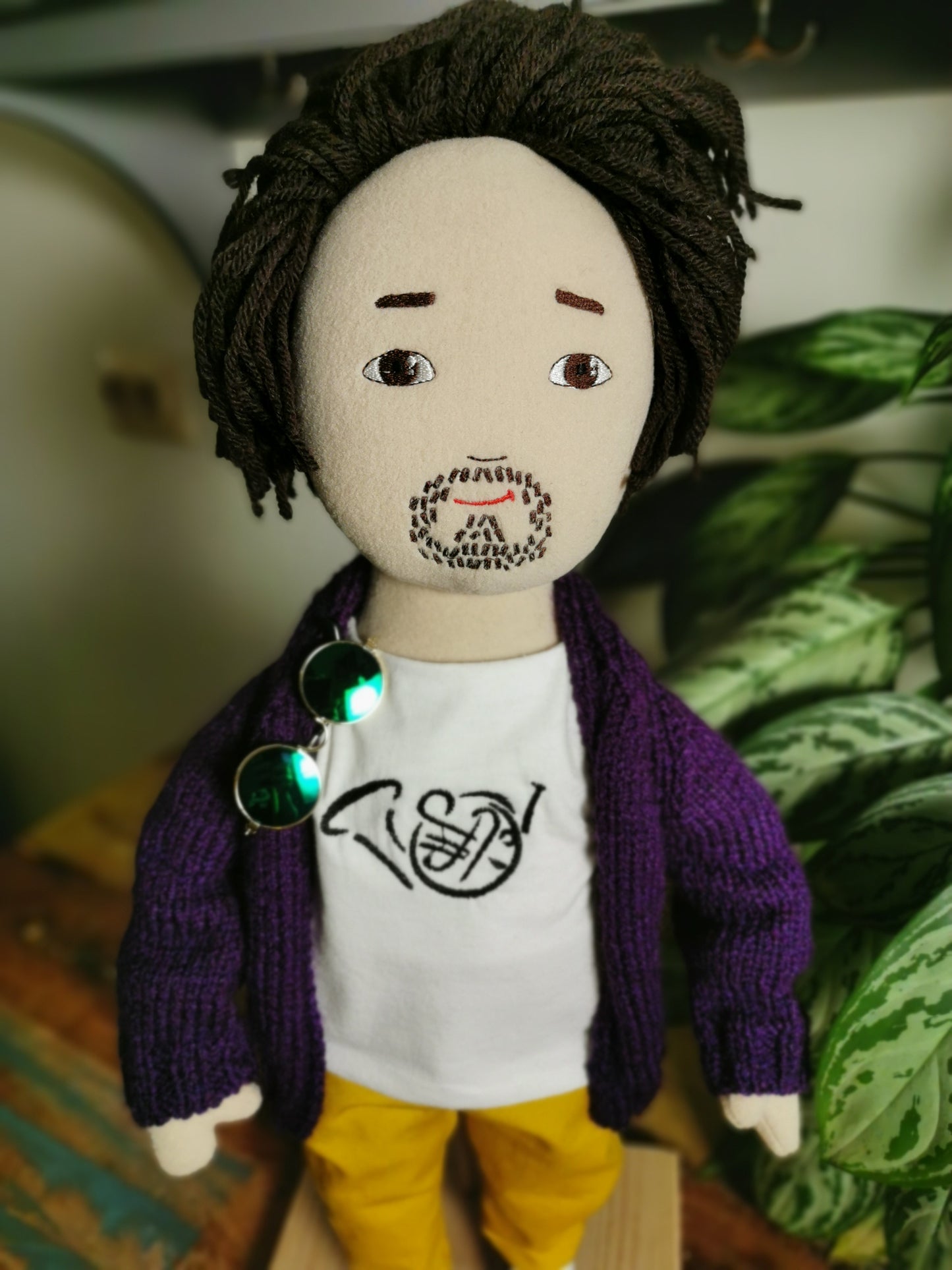 Personalized family fabric dolls, custom family portrait cloth dolls, art dolls, unique son daughter parents anniversary birthday gift 50 cm