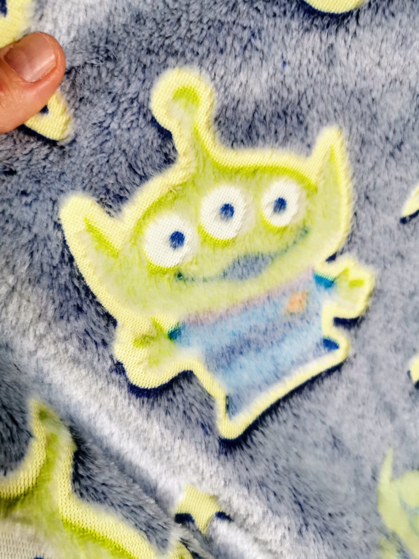 Custom Glow in the Dark Blanket Personalized Aliens Blanket Fluffy Blanket Nap Blanket boy Gifts Toy story inspired soothing plush