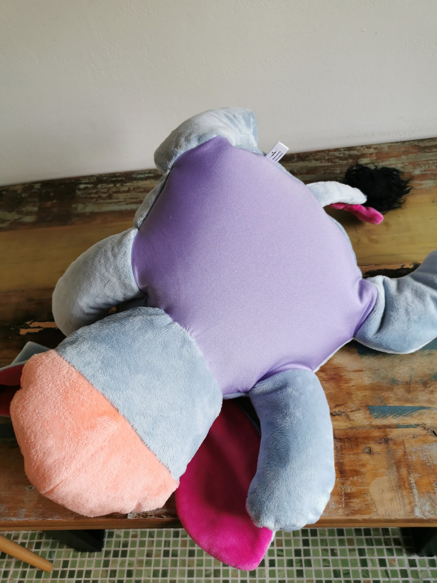 Eeyore inspired bean bag plush, custom plush filled with EPS, lighweight bean bag plush colorful Eeyore donkey replica 50cm