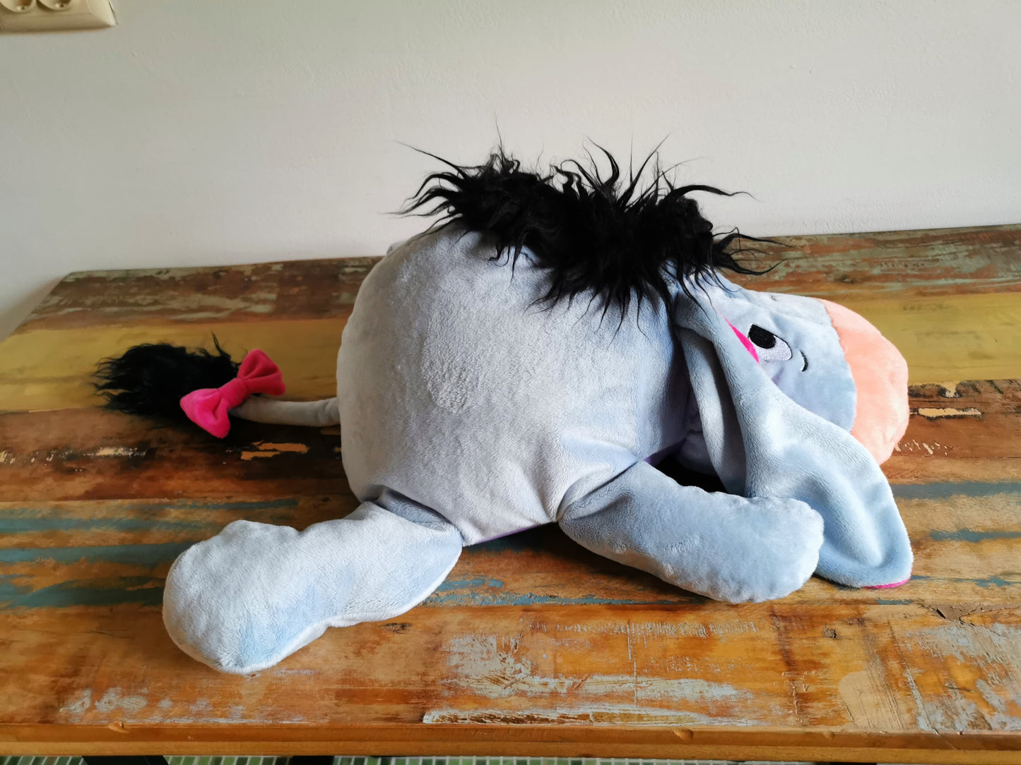 Eeyore inspired bean bag plush, custom plush filled with EPS, lighweight bean bag plush colorful Eeyore donkey replica 50cm