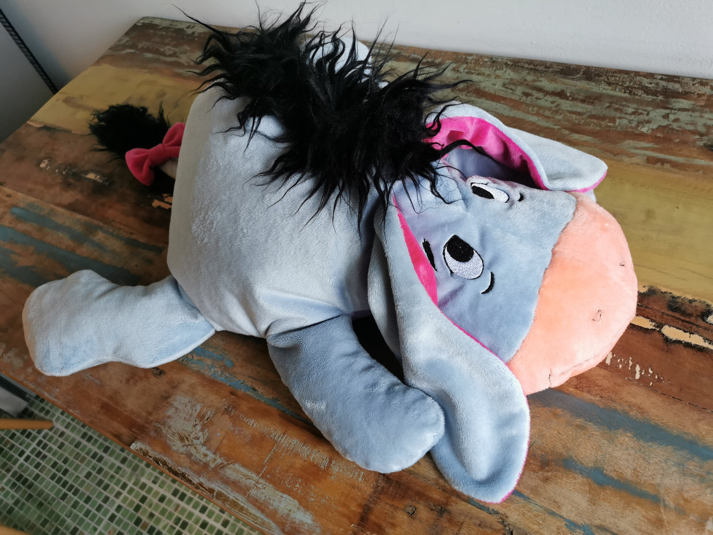 Eeyore inspired bean bag plush, custom plush filled with EPS, lighweight bean bag plush colorful Eeyore donkey replica 50cm