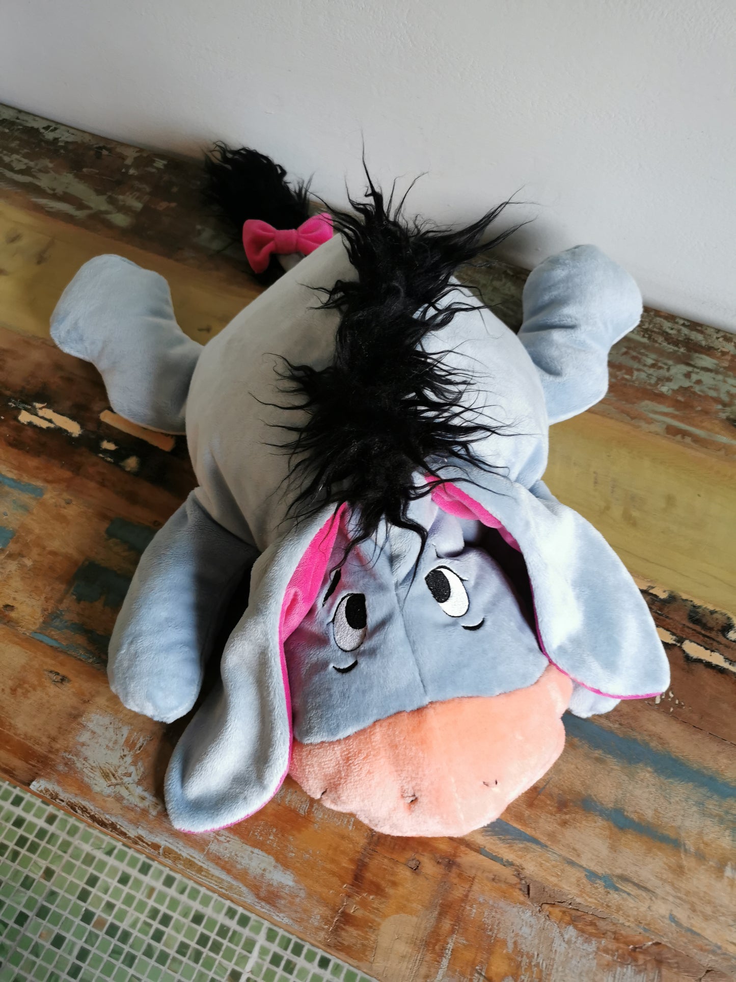 Eeyore inspired bean bag plush, custom plush filled with EPS, lighweight bean bag plush colorful Eeyore donkey replica 50cm