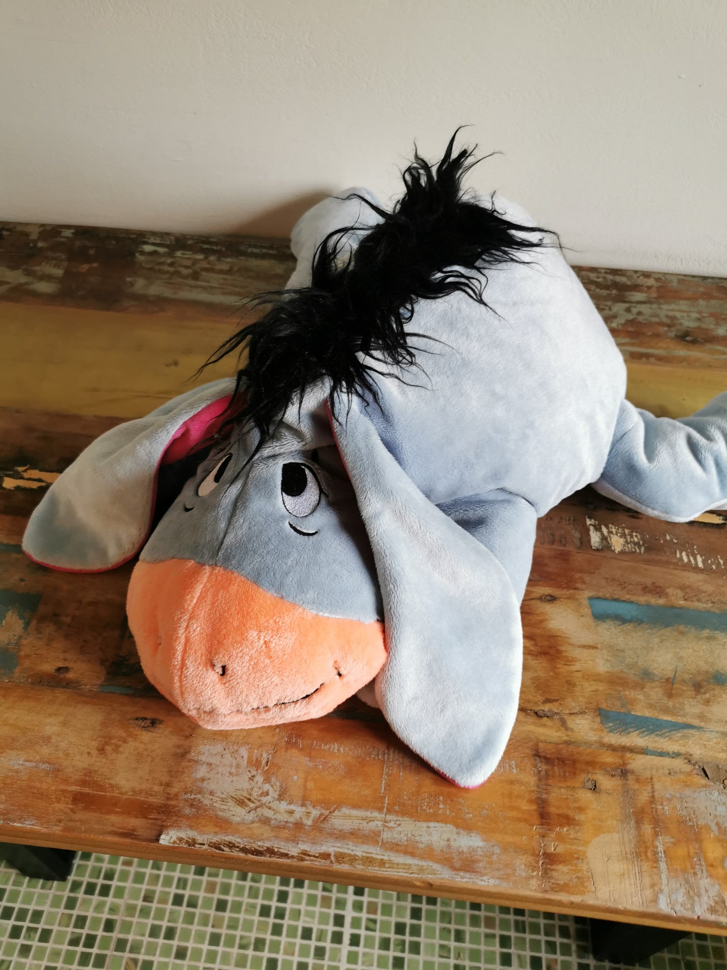 Eeyore inspired bean bag plush, custom plush filled with EPS, lighweight bean bag plush colorful Eeyore donkey replica 50cm
