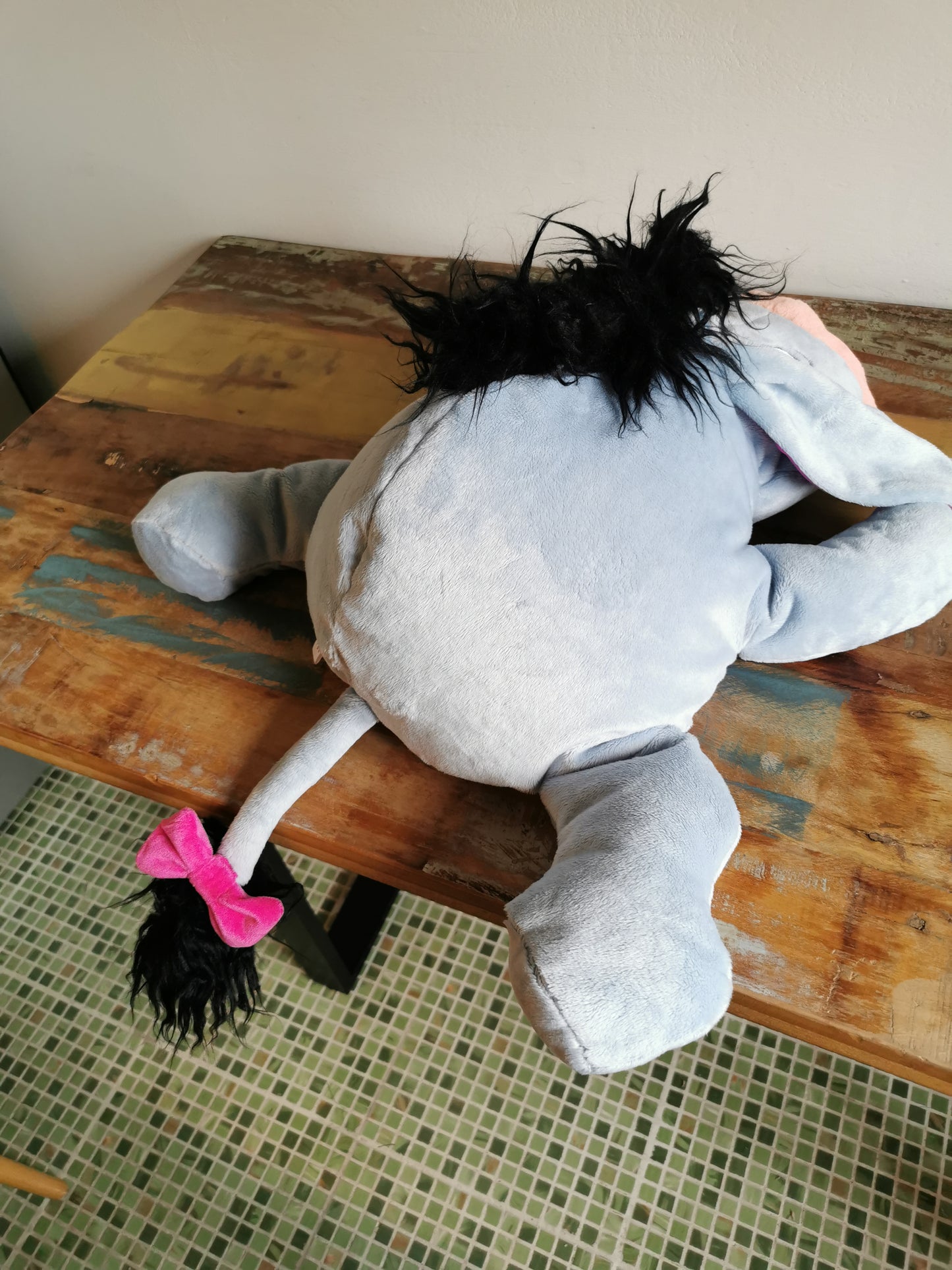 Eeyore inspired bean bag plush, custom plush filled with EPS, lighweight bean bag plush colorful Eeyore donkey replica 50cm