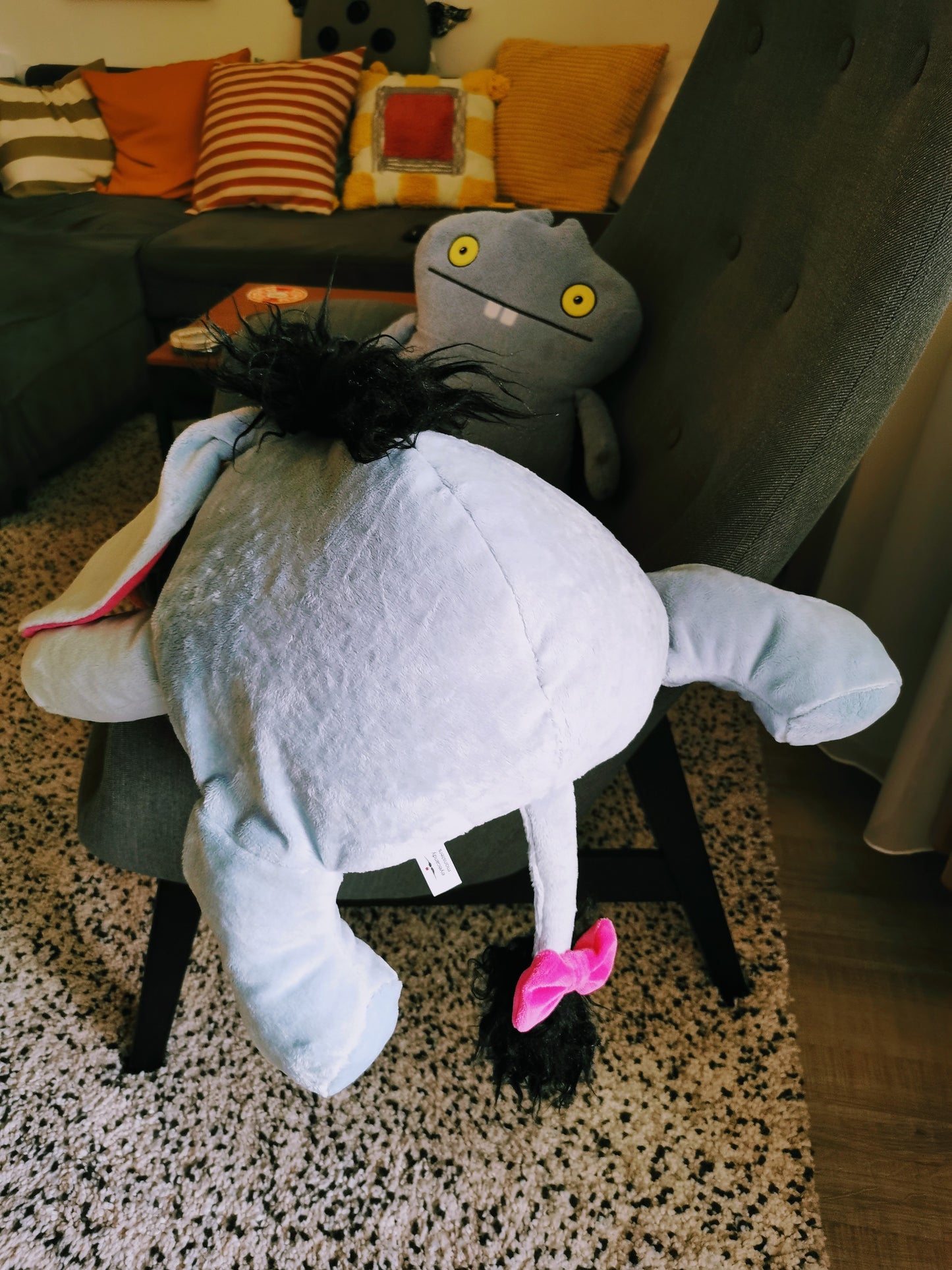 Eeyore inspired bean bag plush, custom plush filled with EPS, lighweight bean bag plush colorful Eeyore donkey replica 50cm