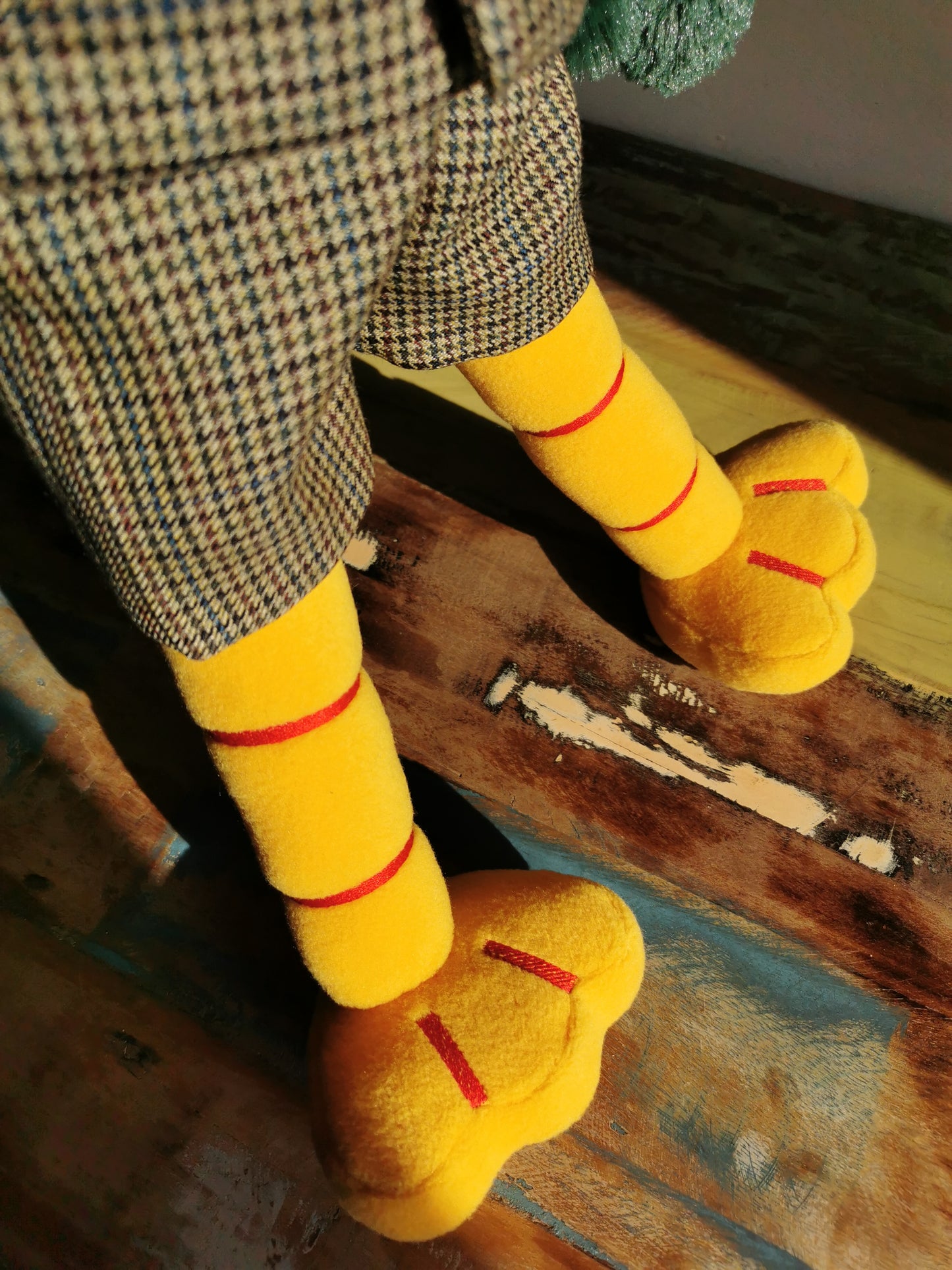 David Duck, Don't Hug Me I'm Scared replica collector's plush, Custom green duck plush inspired by DHMIS, David duck in suit 50 cm