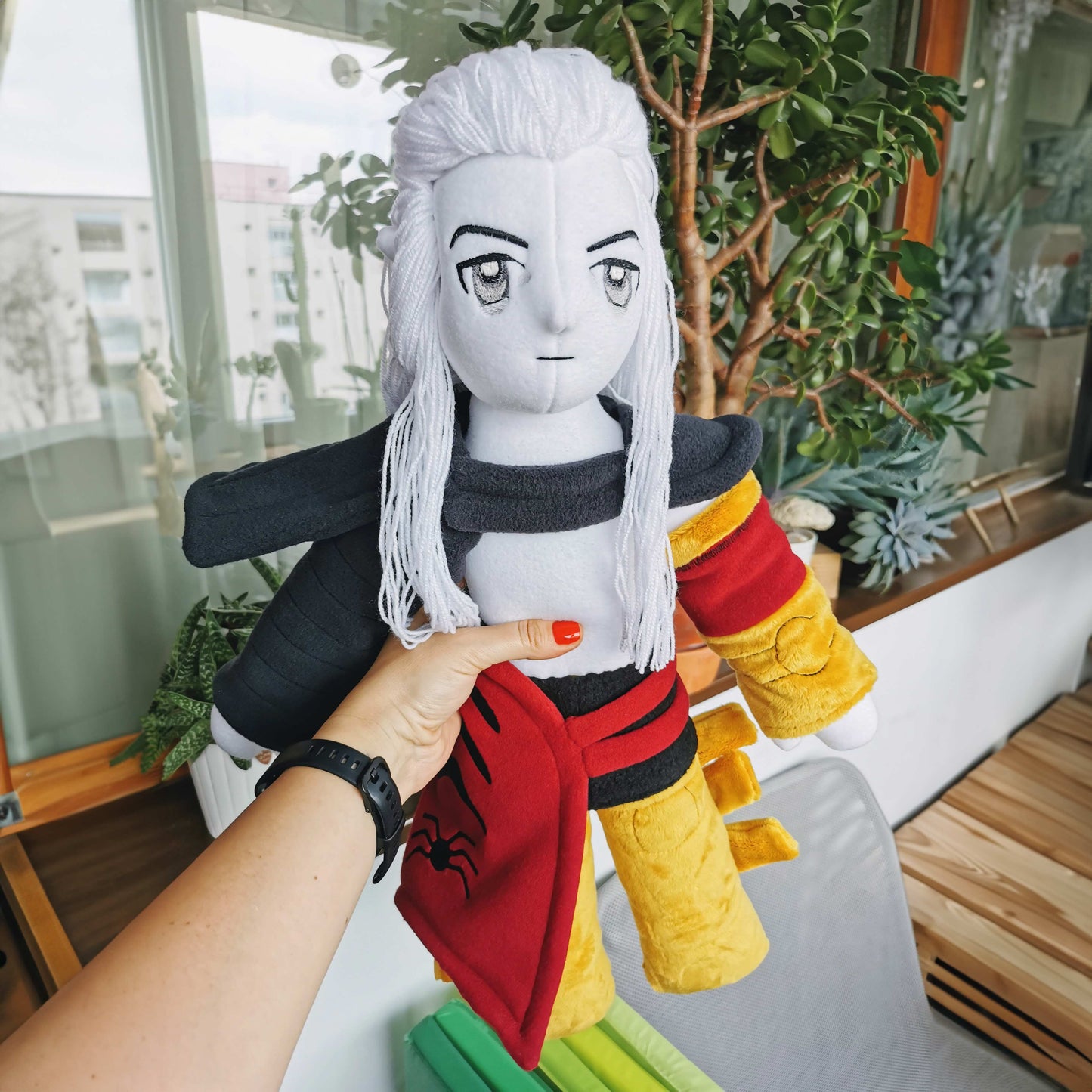 Kain Plush, Blood Omen - Legacy of Kain replica plush, Custom plush vampire inspired by Blood Omen Game, Kain custom plush doll 55 cm