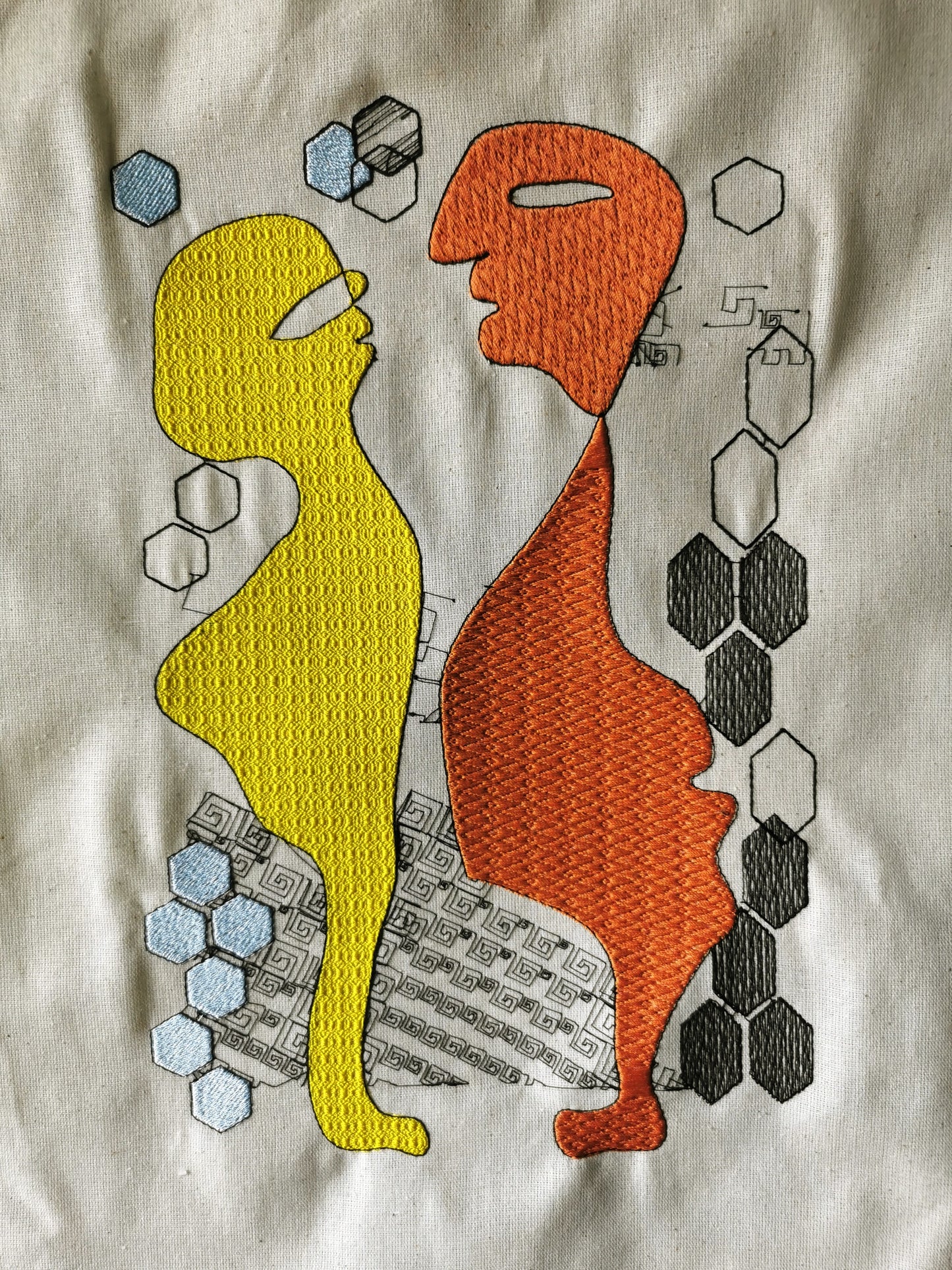 Sunset Dialogues: An Embroidered Tapestry of Timeless Conversations