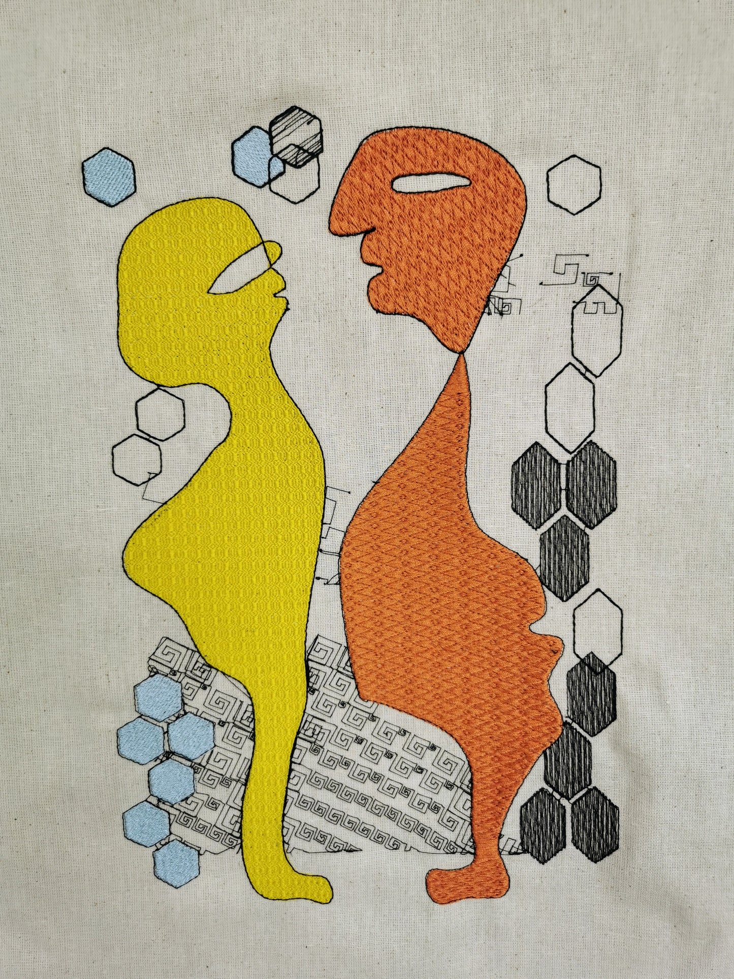 Sunset Dialogues: An Embroidered Tapestry of Timeless Conversations