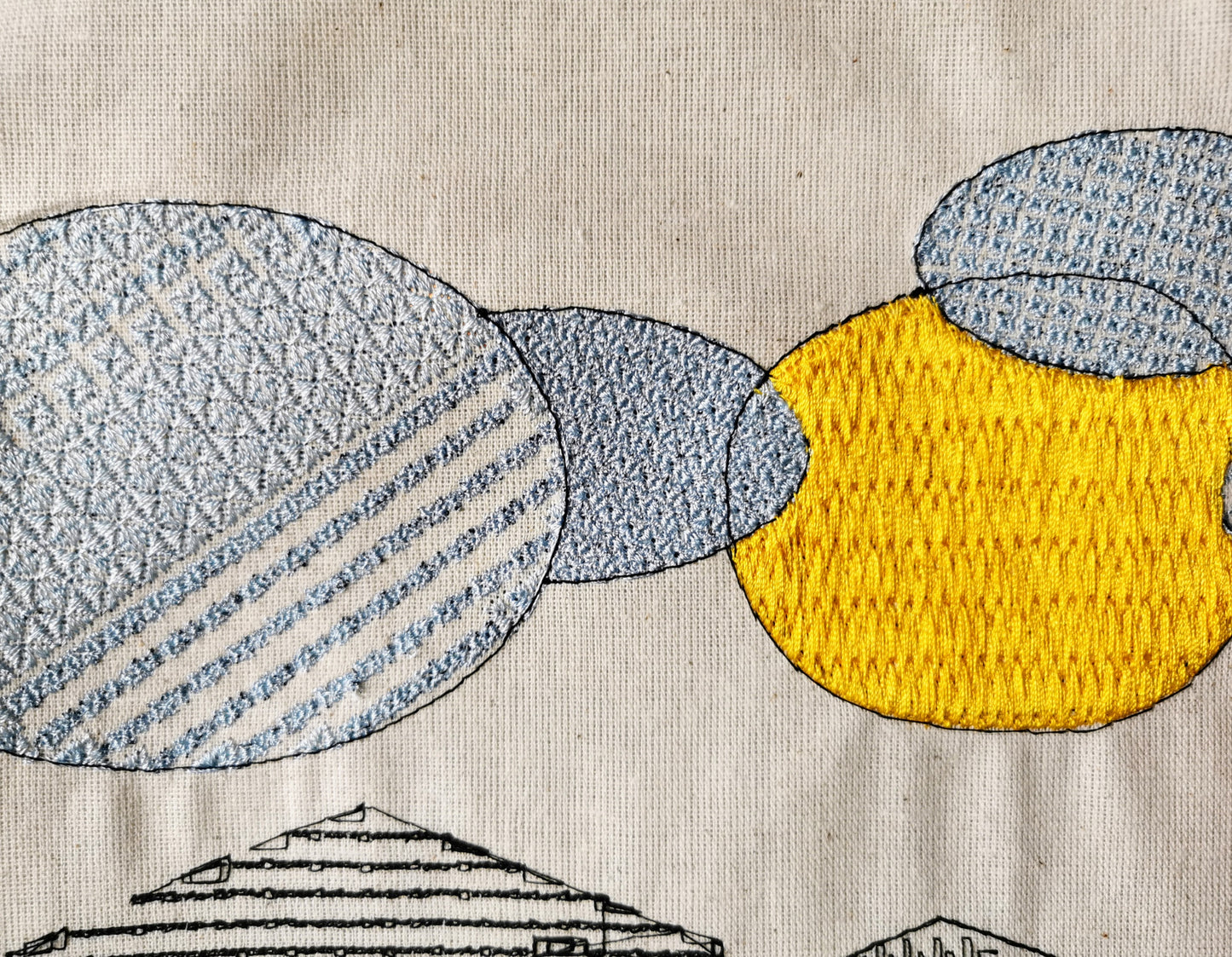 Sun-Soaked Silhouettes: A Dance of Light and Joy - Wall Art Embroidery