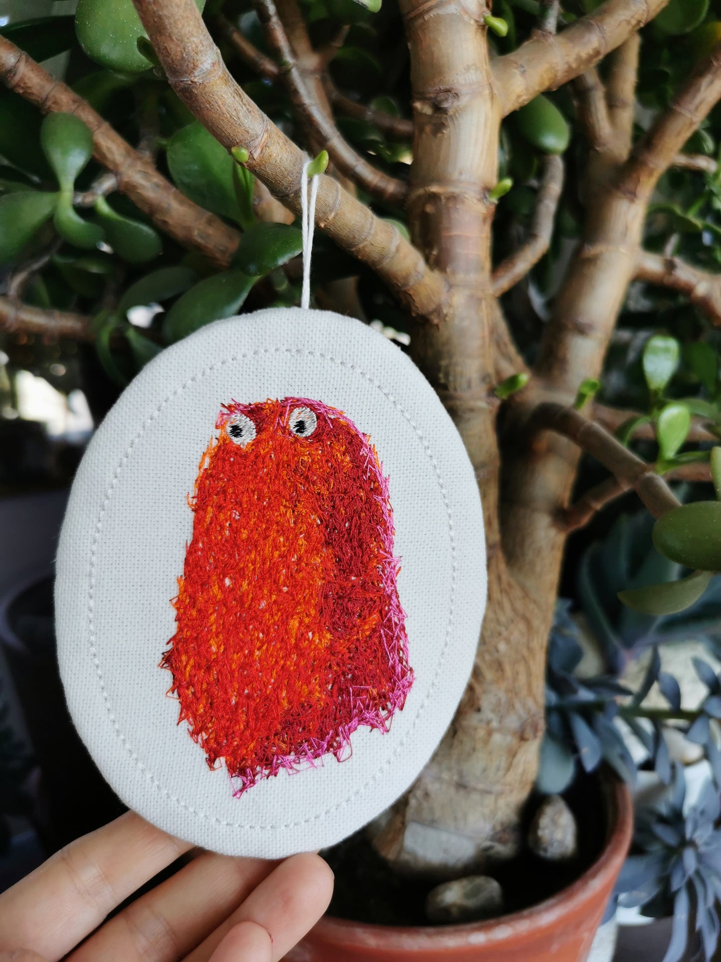 DHMIS Embroidered Wall Art - Set of 3 Miniature Character portraits, Embroidered Decor, 10/12 cm