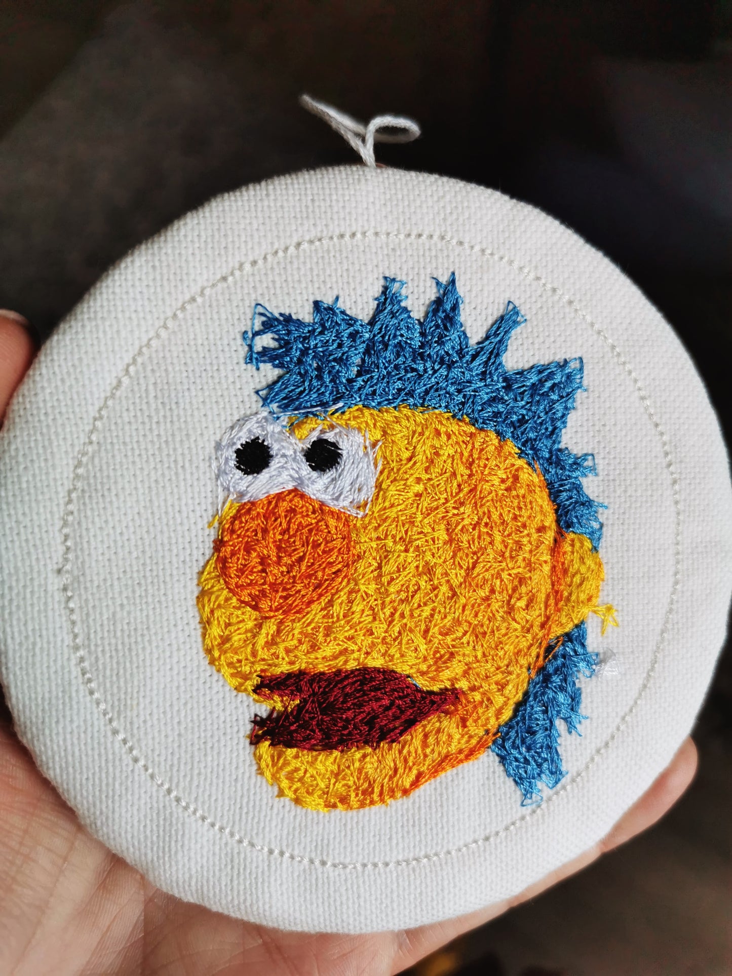 DHMIS Embroidered Wall Art - Set of 3 Miniature Character portraits, Embroidered Decor, 10/12 cm