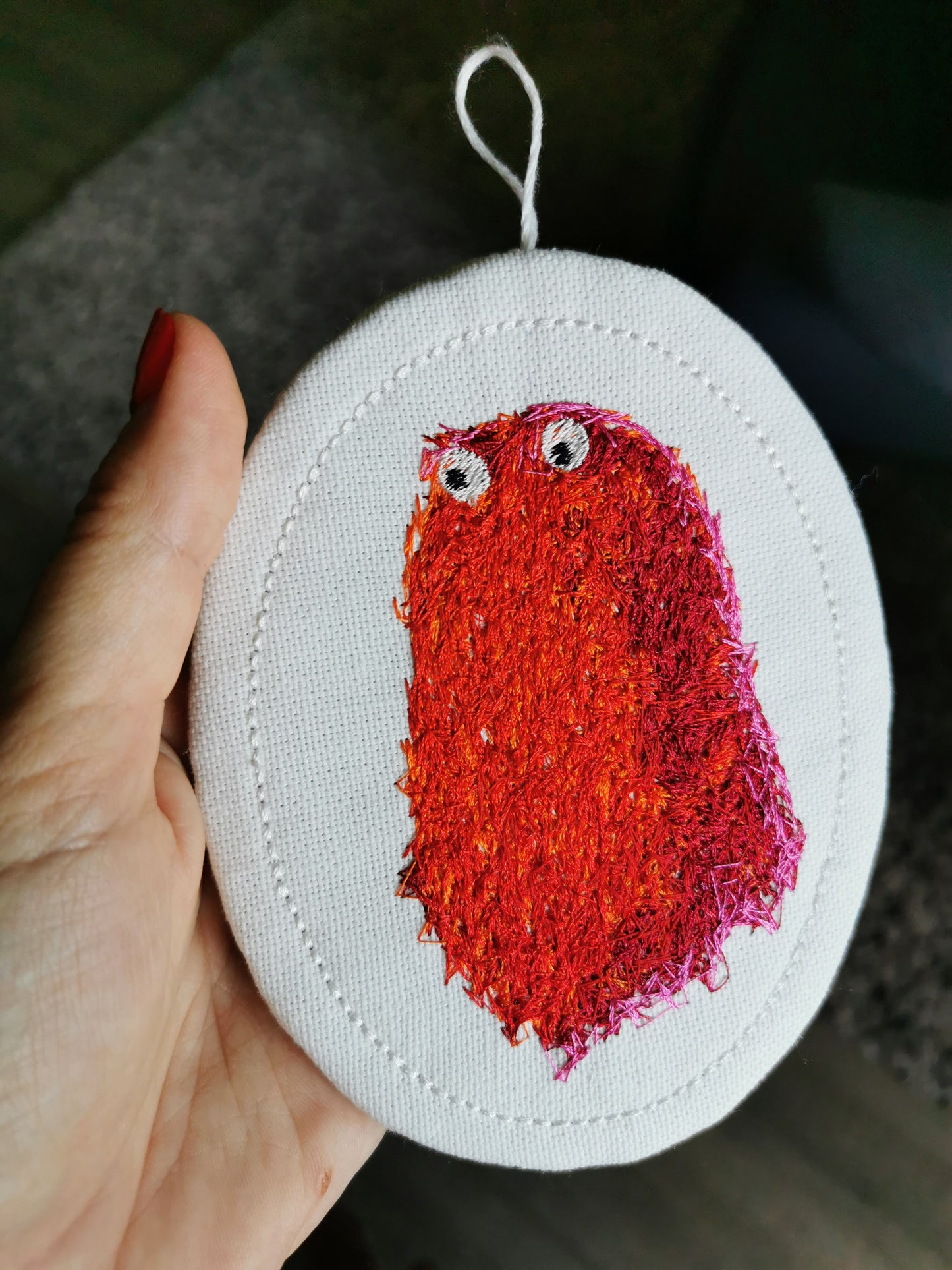 DHMIS Embroidered Wall Art - Set of 3 Miniature Character portraits, Embroidered Decor, 10/12 cm