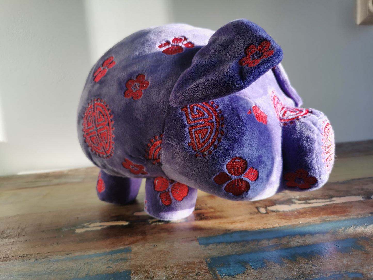 New Year Piggy, custom embroidery plush pig, personalized gift 40 cm