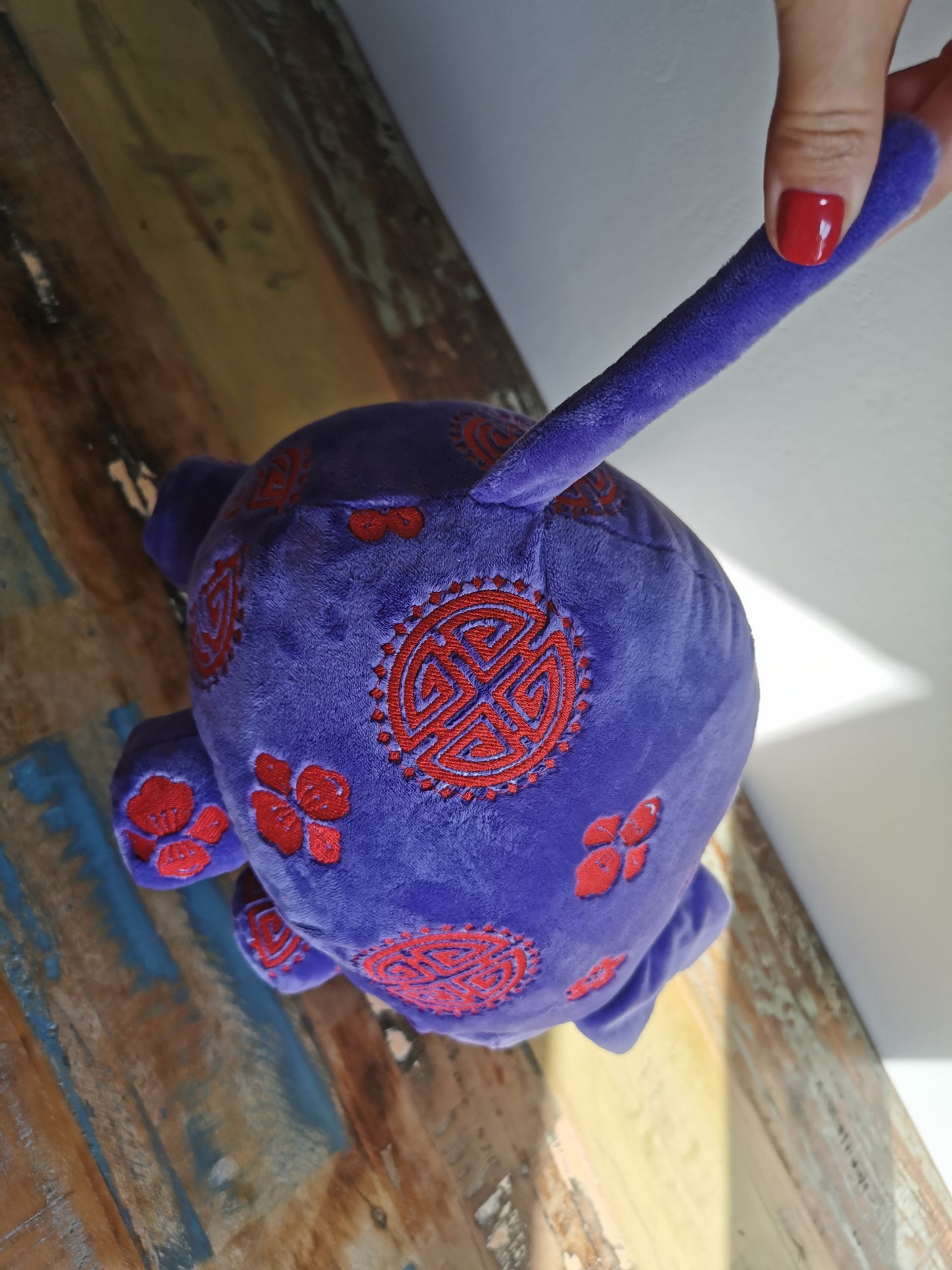 New Year Piggy, custom embroidery plush pig, personalized gift 40 cm
