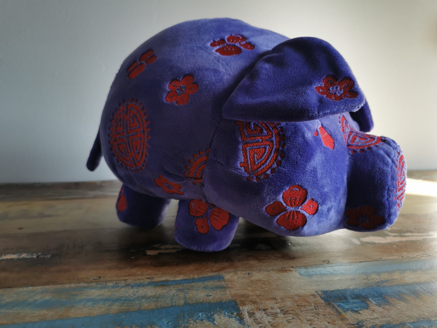 New Year Piggy, custom embroidery plush pig, personalized gift 40 cm