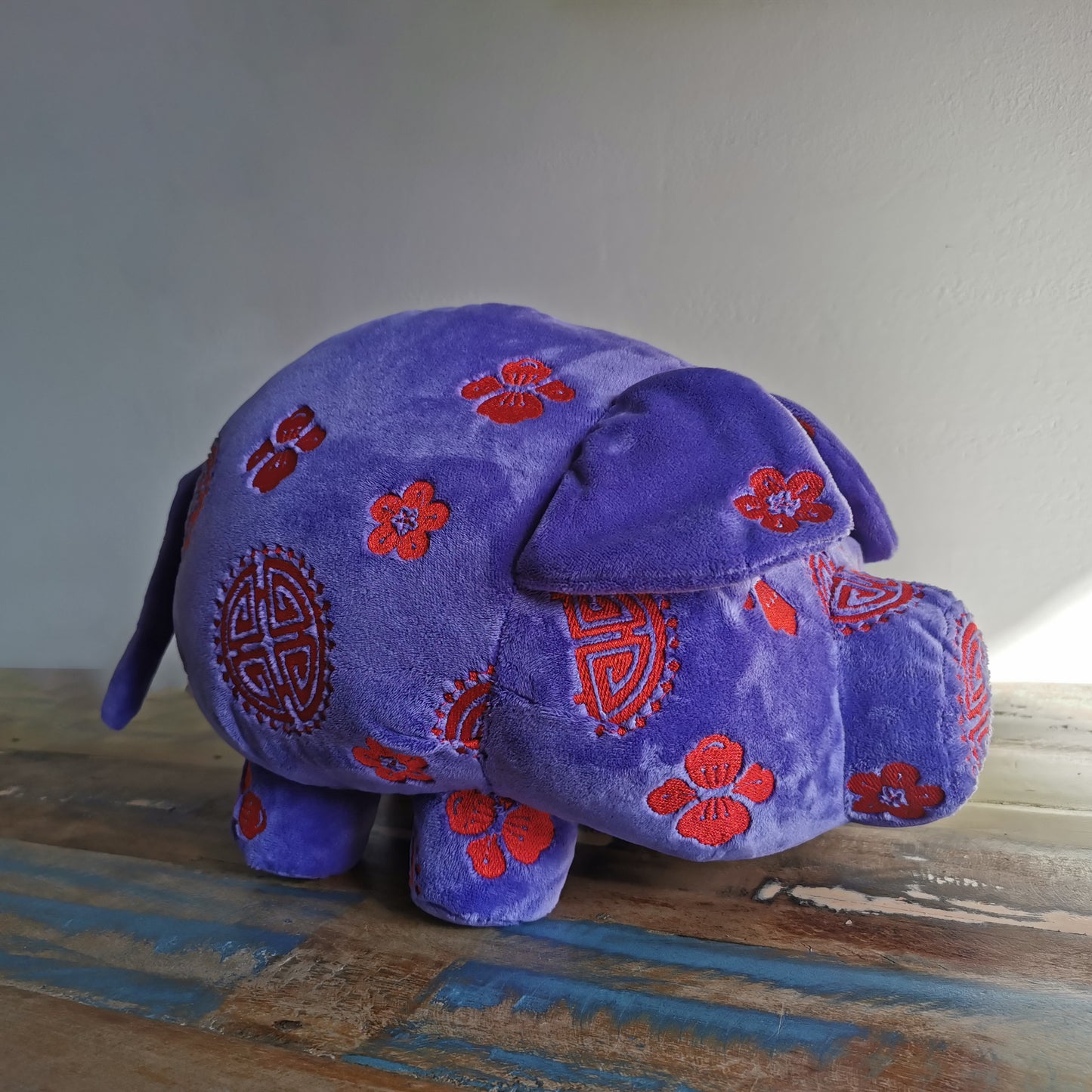 New Year Piggy, custom embroidery plush pig, personalized gift 40 cm