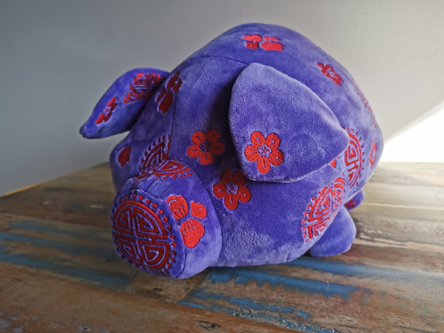 New Year Piggy, custom embroidery plush pig, personalized gift 40 cm