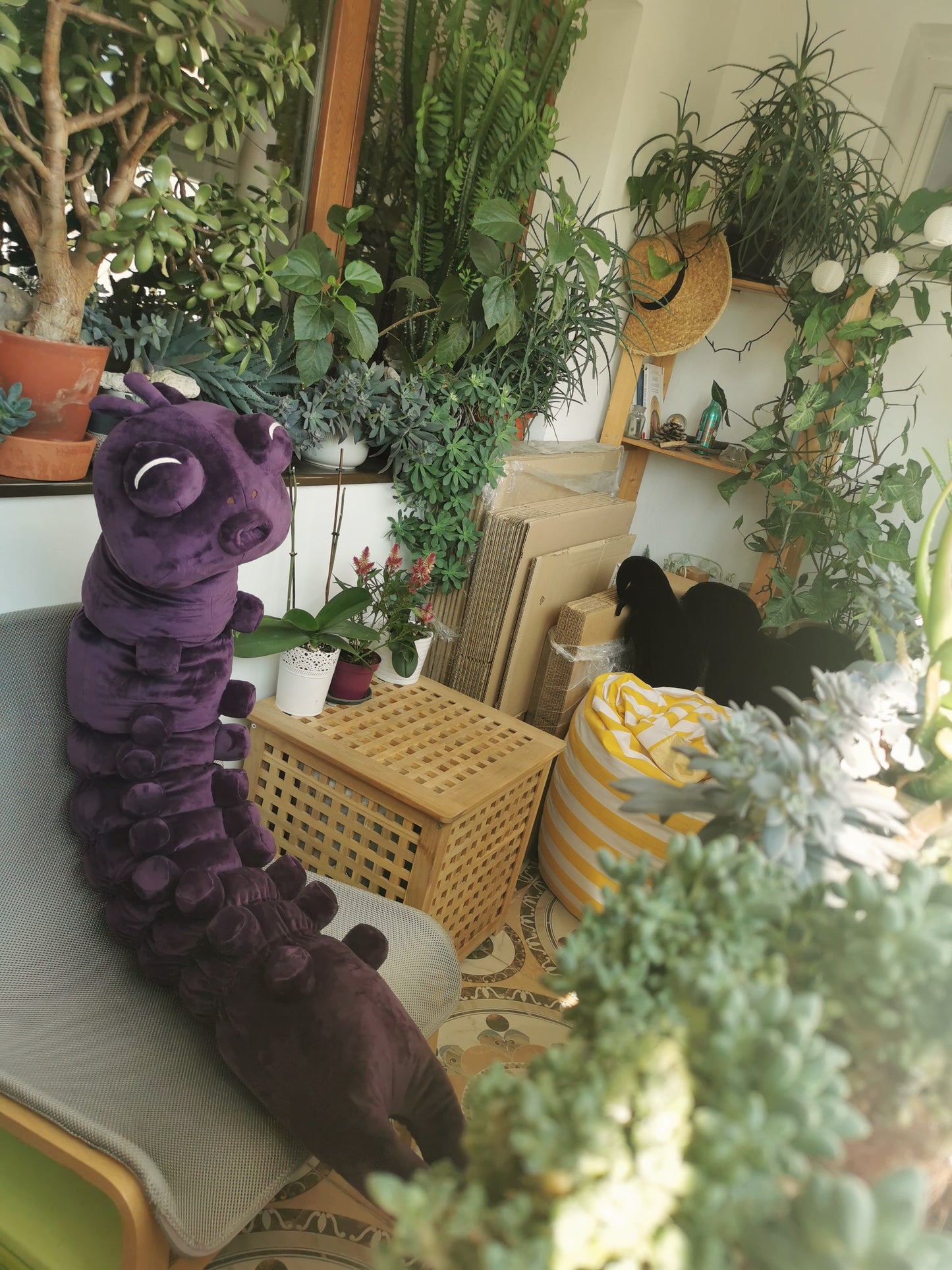 Toji's worm replica plush, purple chubby giant worm plush Cosplay costume inspired by Jujutsu Kaisen series, 160cm