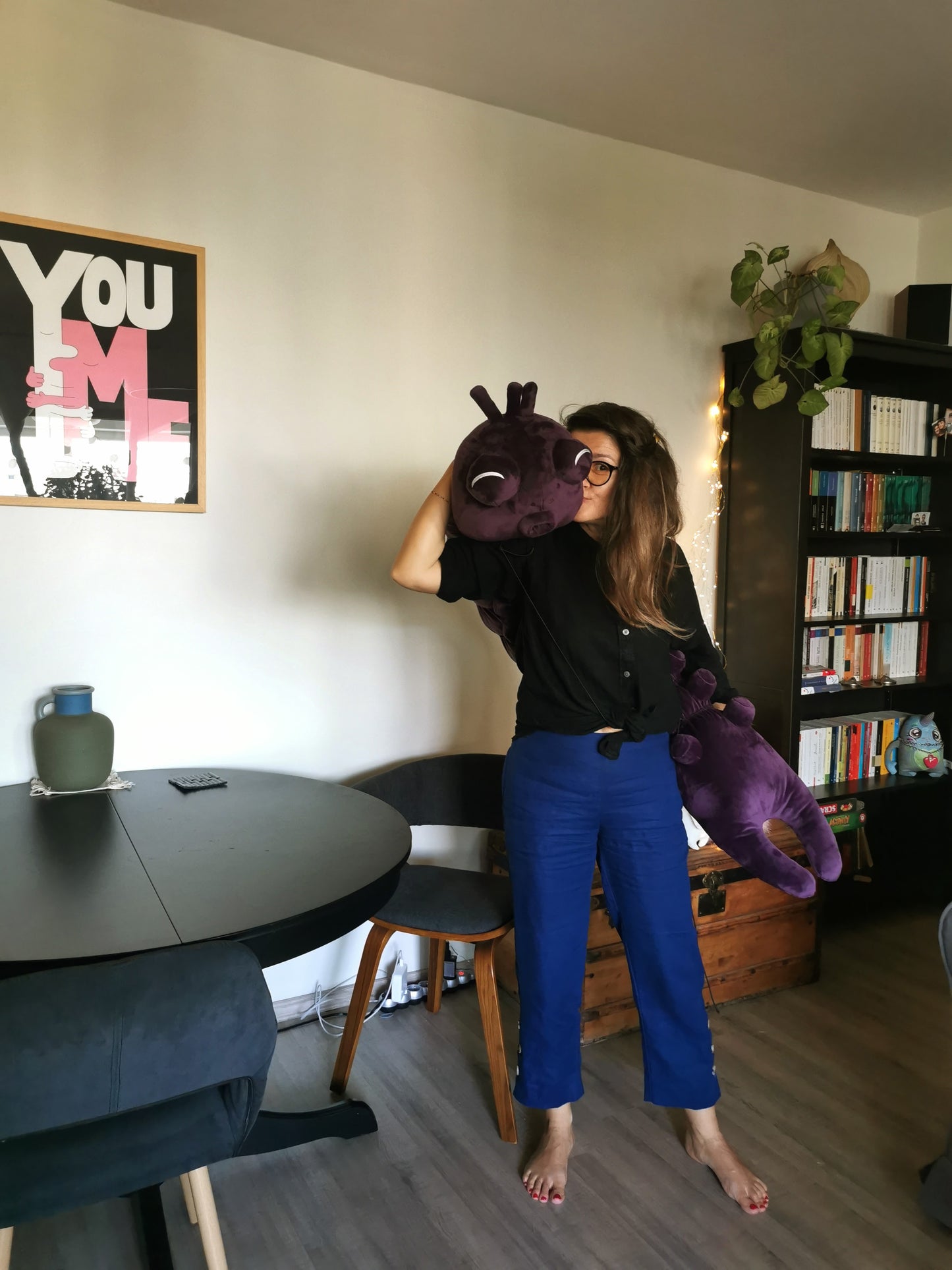 Toji's worm replica plush, purple chubby giant worm plush Cosplay costume inspired by Jujutsu Kaisen series, 160cm