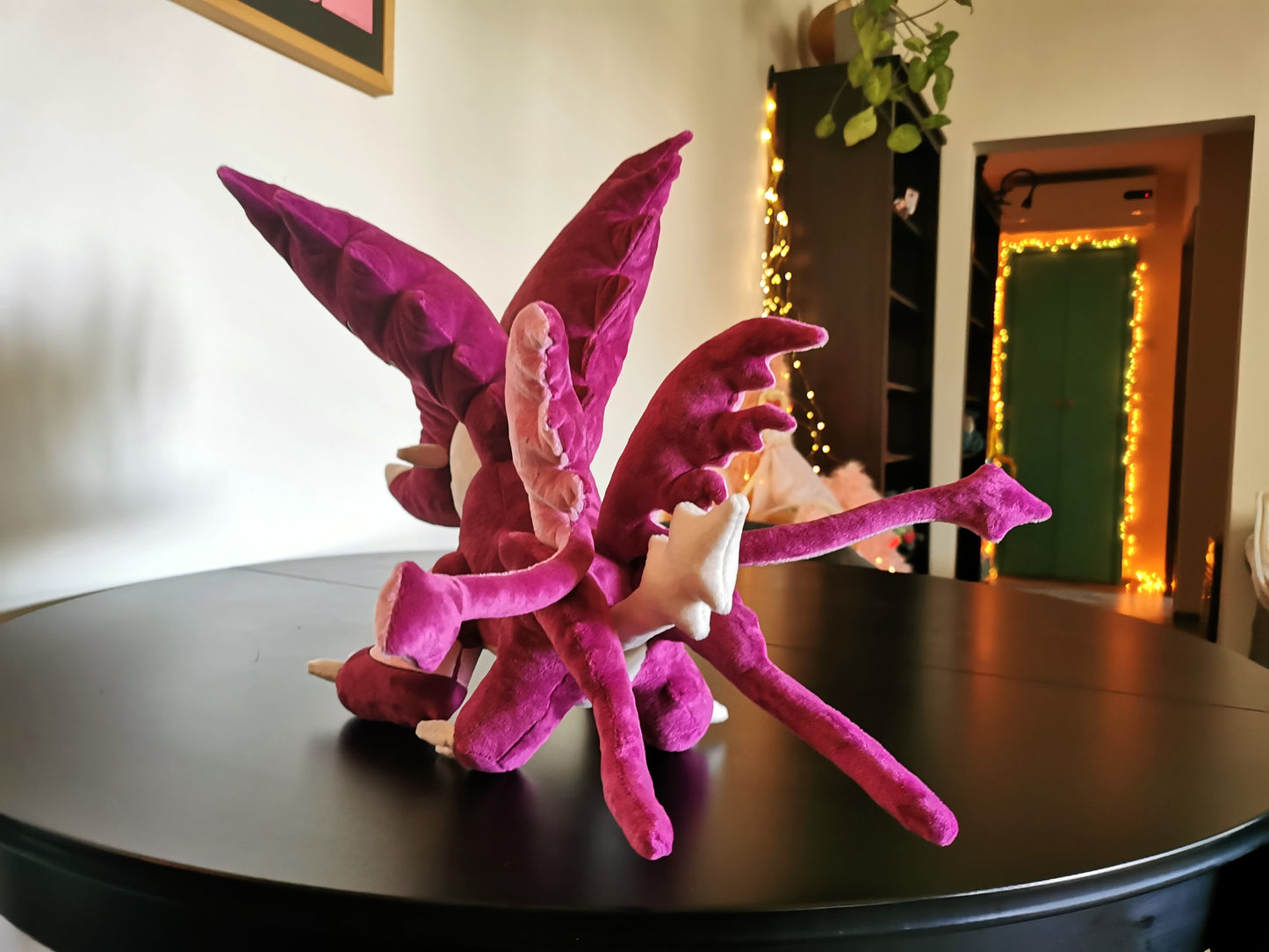 Pink dragon inspired by Veidreki from “Dragon Adventures” on Roblox, custom storm dragon, weighted beads plush 60cm