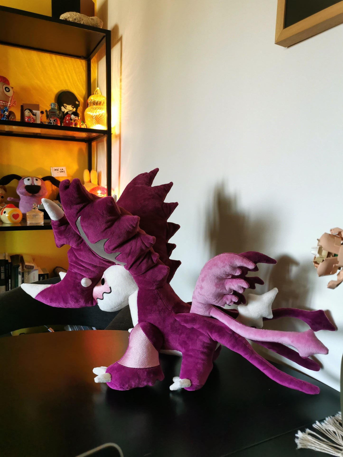Pink dragon inspired by Veidreki from “Dragon Adventures” on Roblox, custom storm dragon, weighted beads plush 60cm