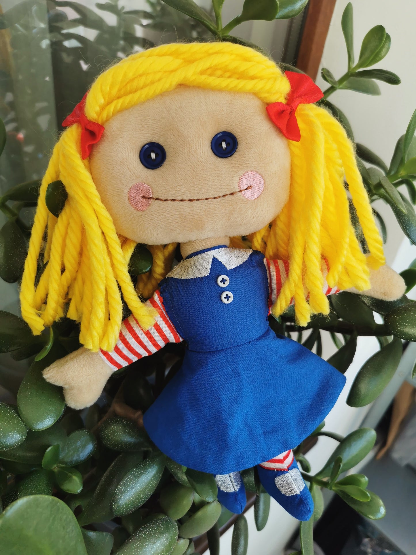 Custom Blonde Janie Doll plush based on Toy Story, Toy Story 2 replica of Janie Doll, Sid's room doll, 23 cm