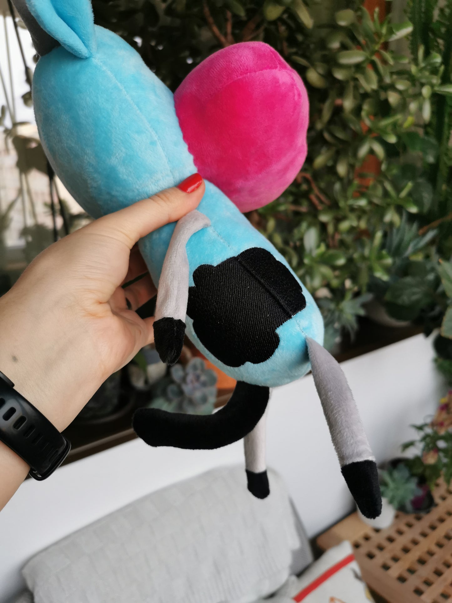 Custom cow plush inspired by Facebook sticker Moohan, 30 cm