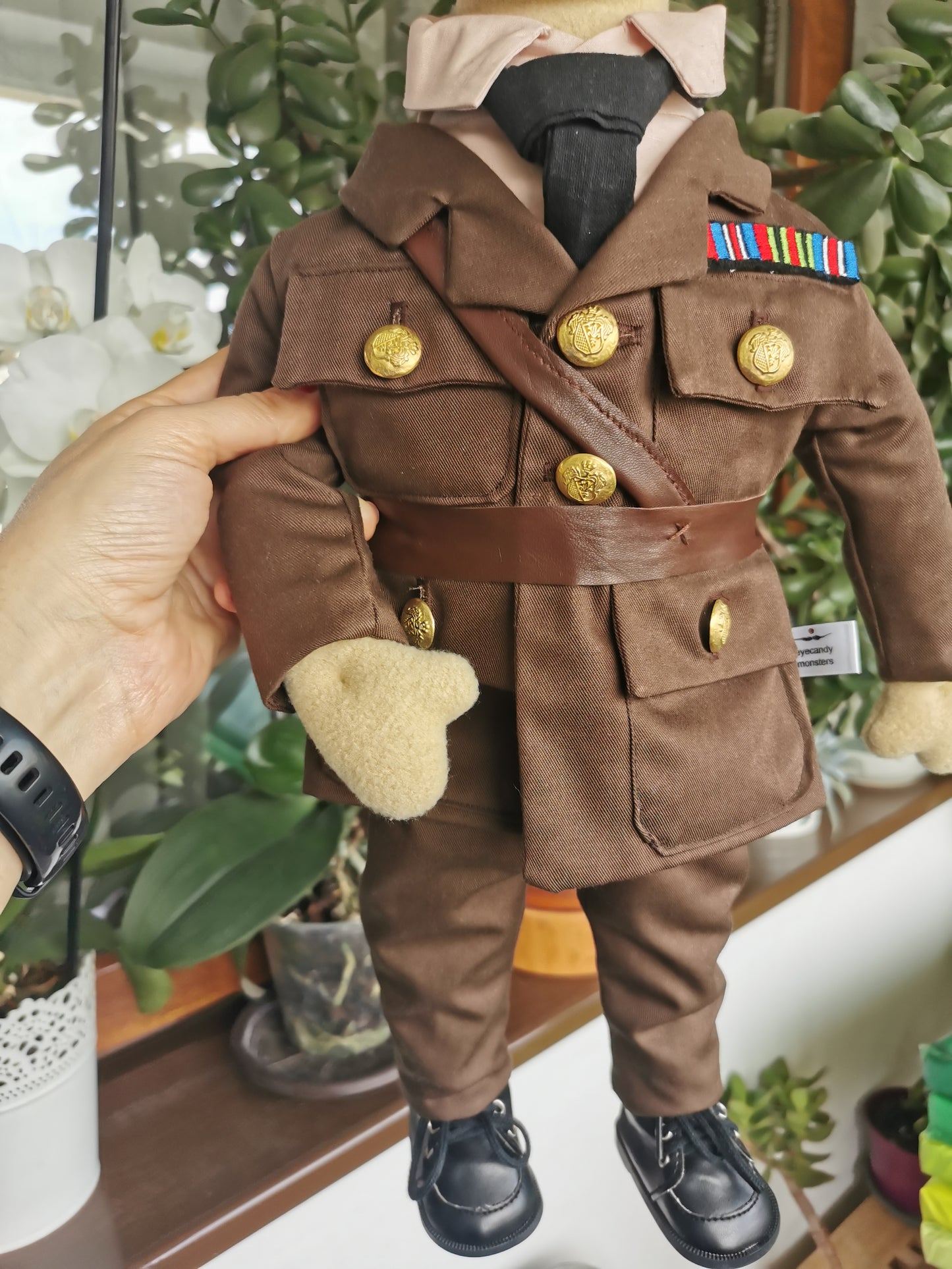 Captain James portrait doll, custom plush doll based on Ghosts BBC series, military doll, mini-me soldier doll