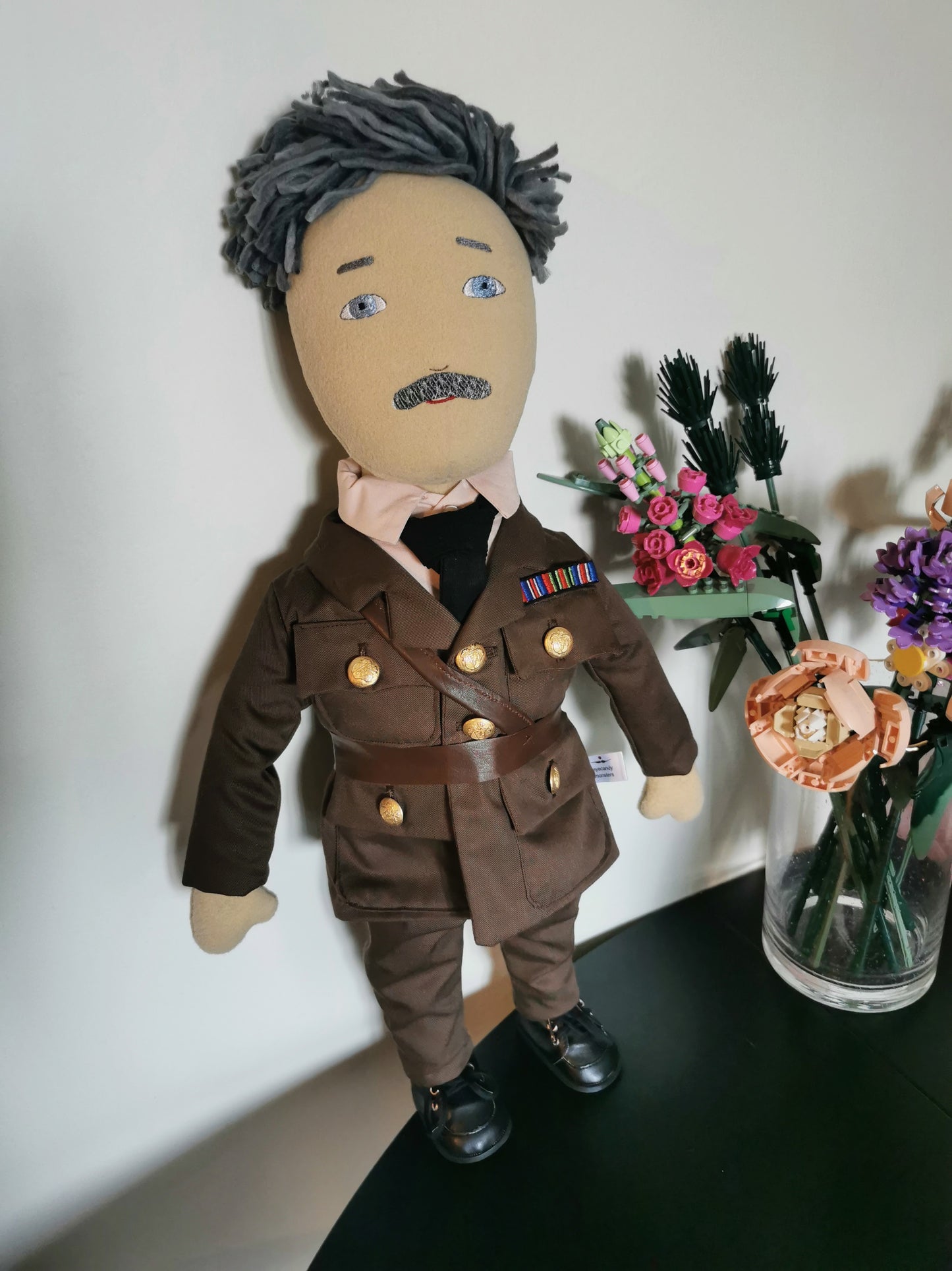 Captain James portrait doll, custom plush doll based on Ghosts BBC series, military doll, mini-me soldier doll