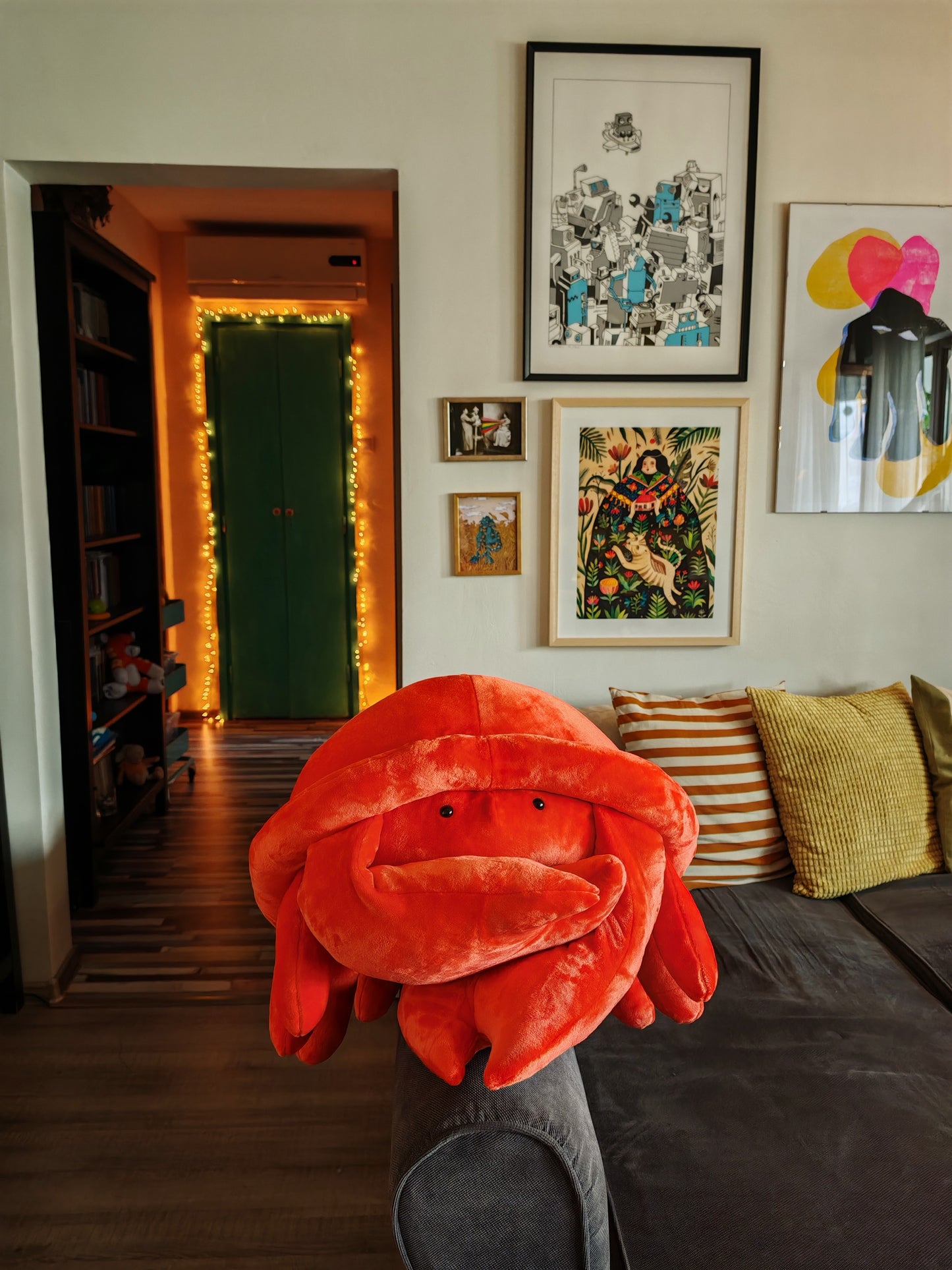 Giant plush crab, custom plush, cuddling plush for him, 100 cm Orange