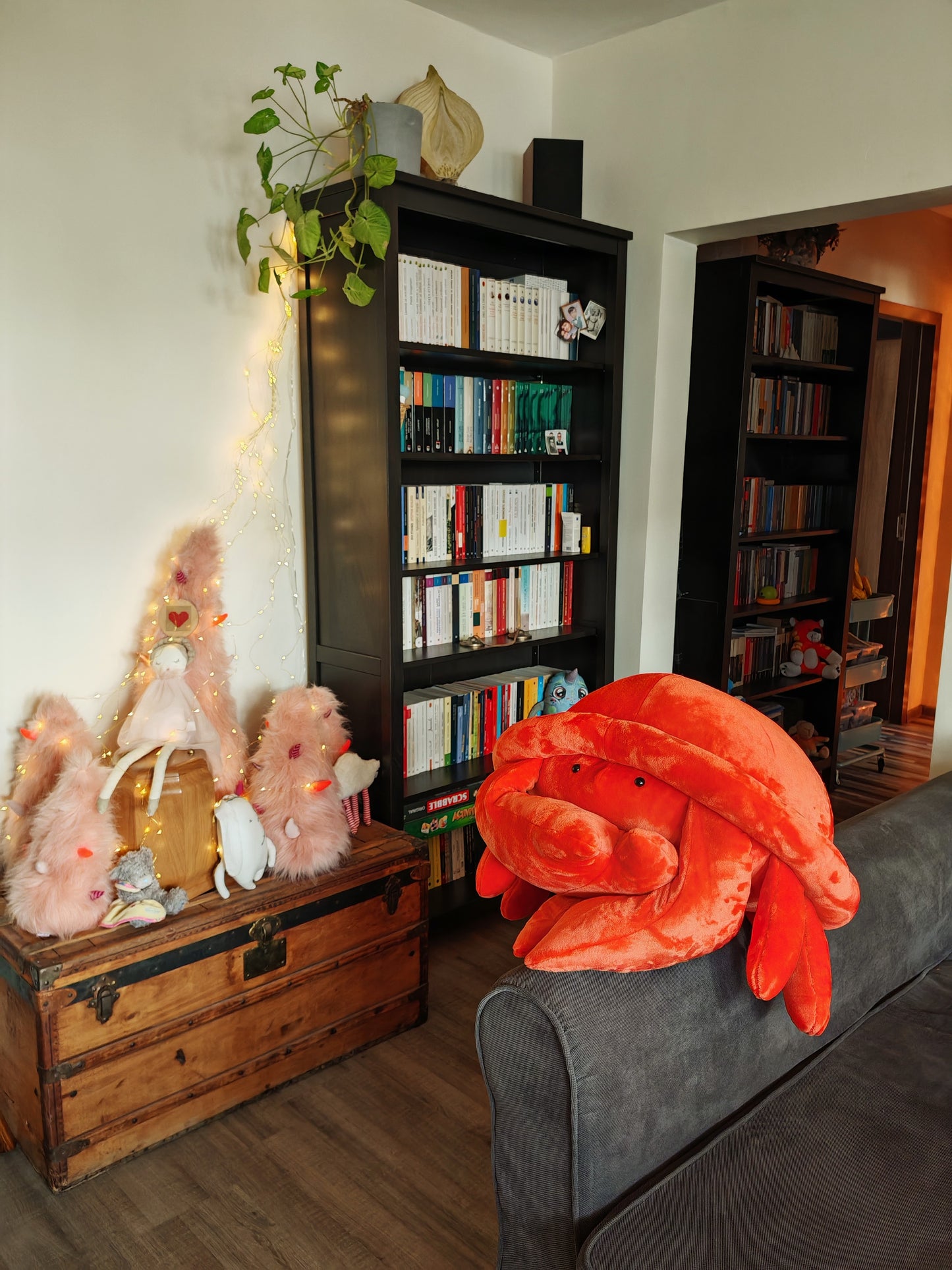 Giant plush crab, custom plush, cuddling plush for him, 100 cm Orange