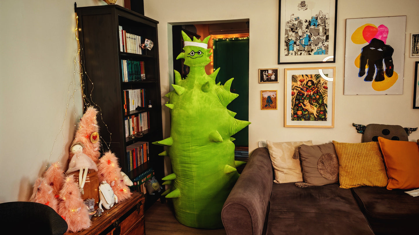 Giant Emory Alien Plush – 185 cm Oversized Stuffed Toy | Aqua Teen Hunger Force Fan Gift | Custom Handmade Soft Alien Pillow