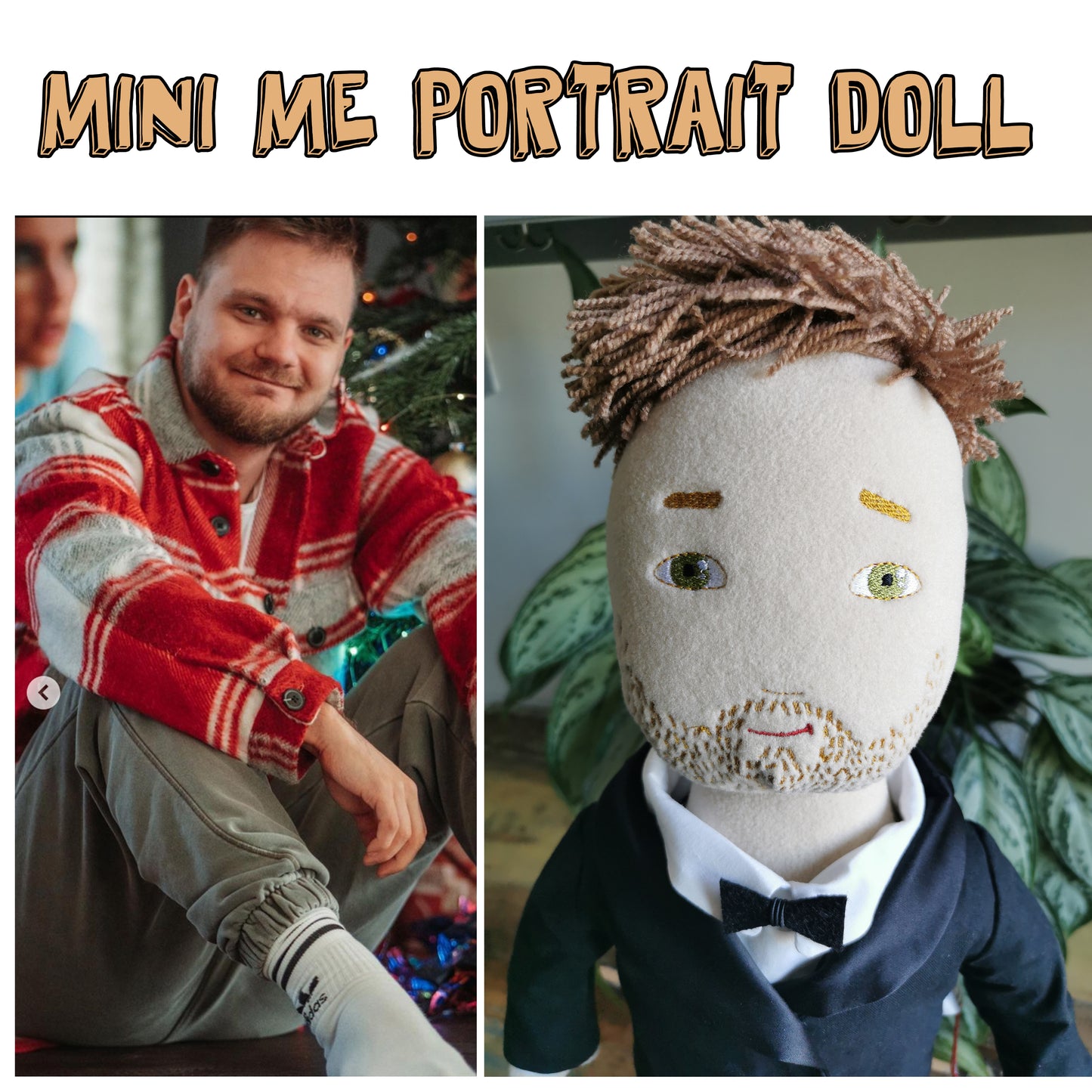 Personalized family fabric dolls, custom family portrait cloth dolls, art dolls, unique son daughter parents anniversary birthday gift 50 cm