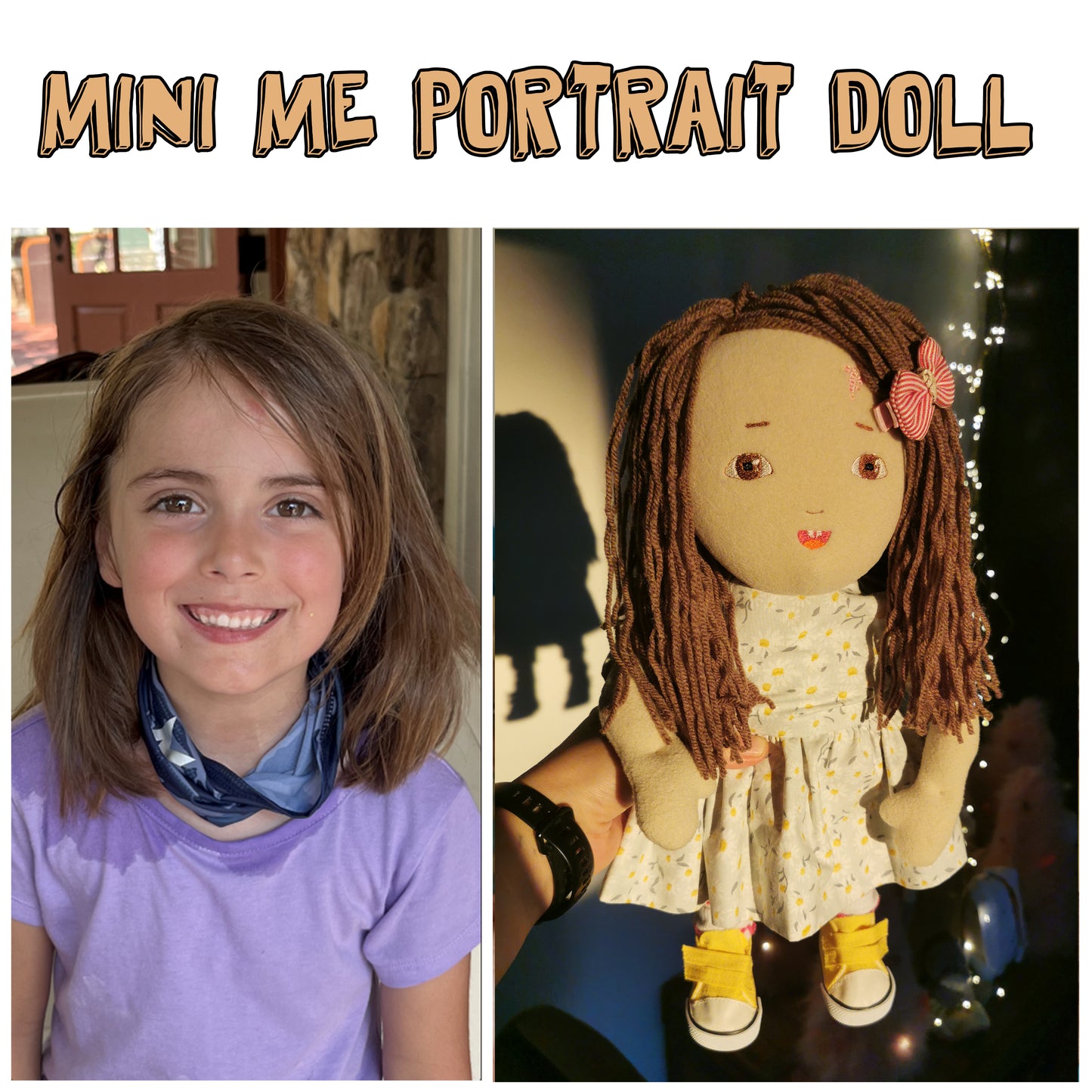 Personalized Portrait Doll based on selfie, mini-me plush doll, look-alike doll, custom plushie doll of you, 50 cm