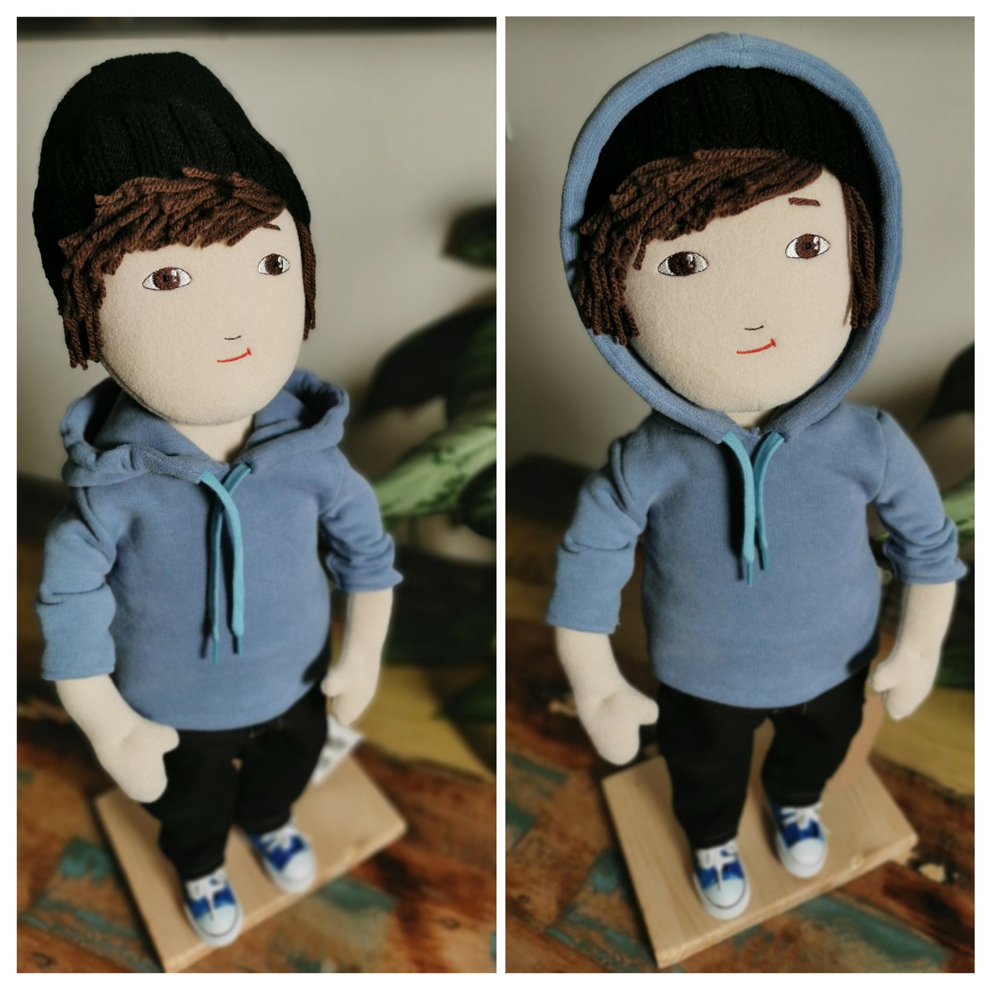 Replica Doll of real people, plush doll from photos, Mini-me doll, personalized plush doll with custom outfit, portrait doll 50 cm