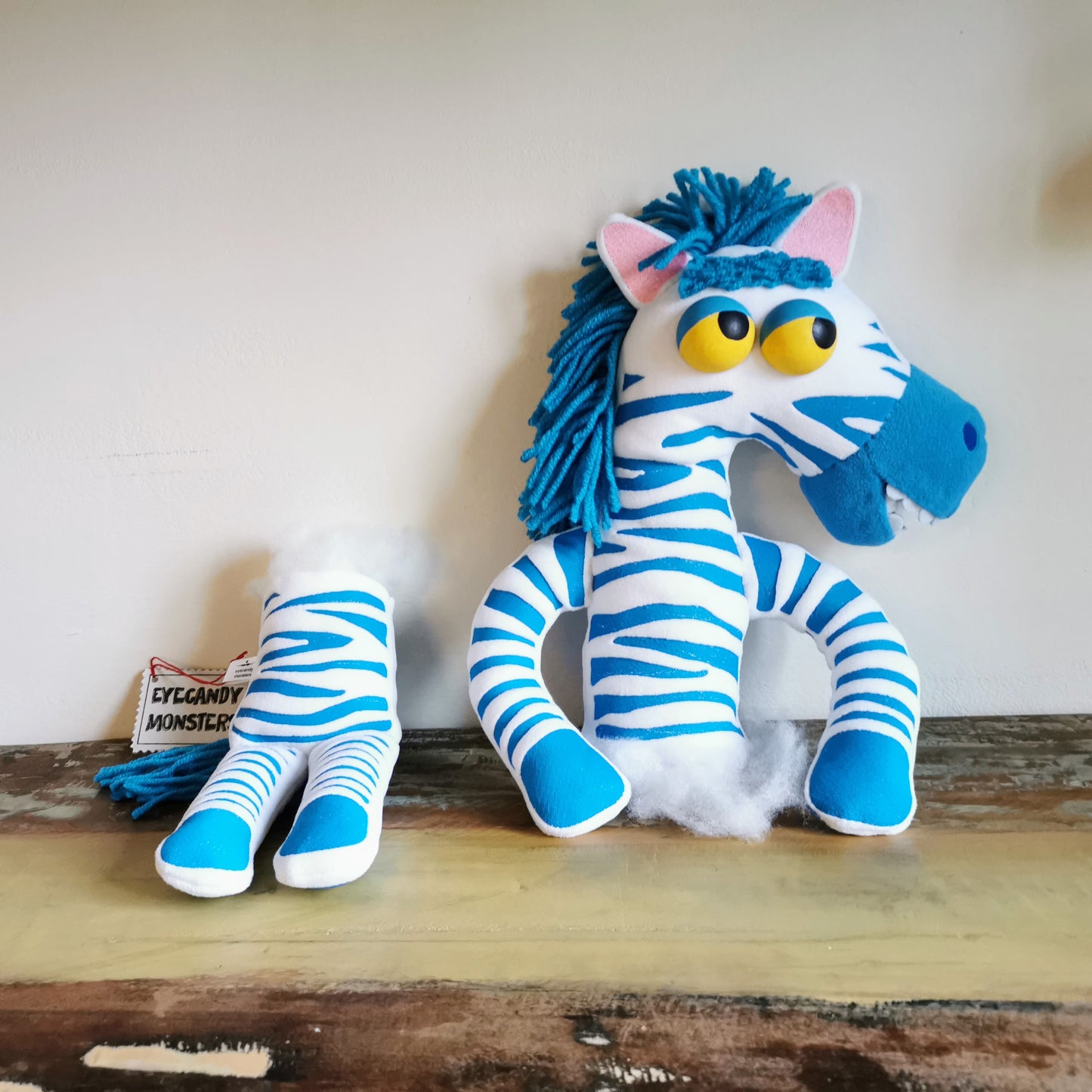 Doug, the half ripped zebra based on Toy Story 4, Toy Story 4 replica plush, Doug Zebra replica, 64cm