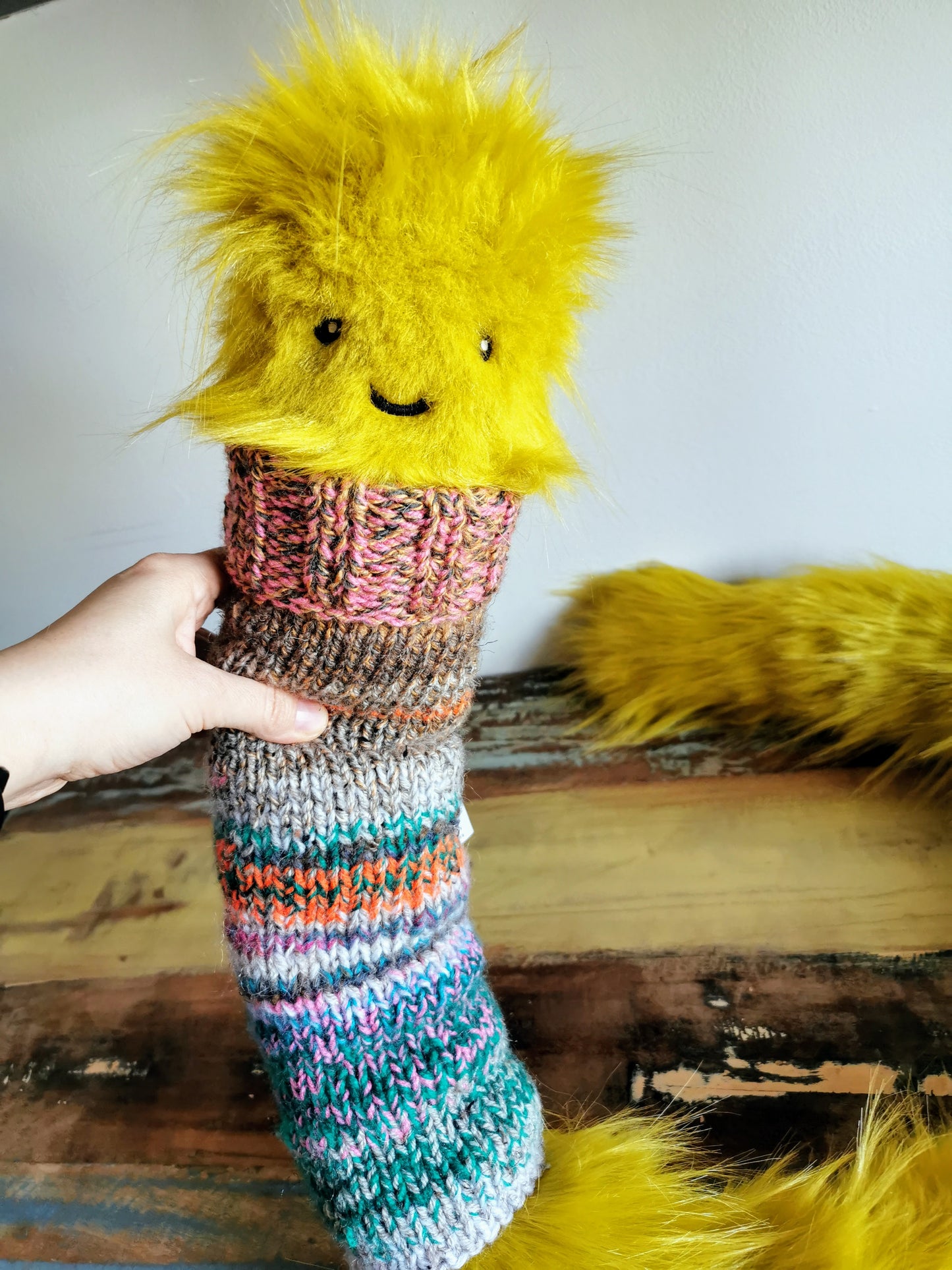 Fantasy Creature Plush Toy: The Hairy Giant Worm