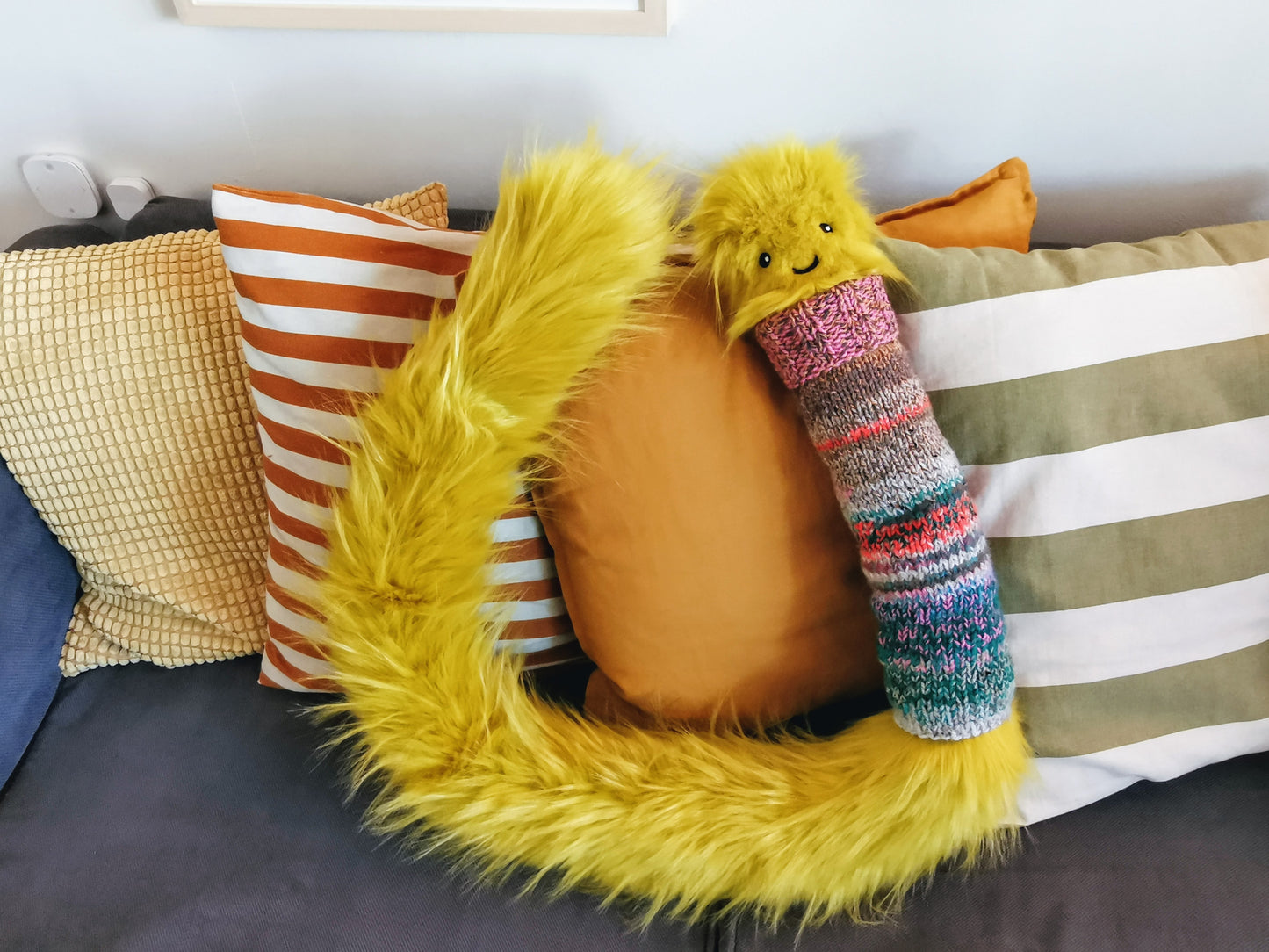Fantasy Creature Plush Toy: The Hairy Giant Worm