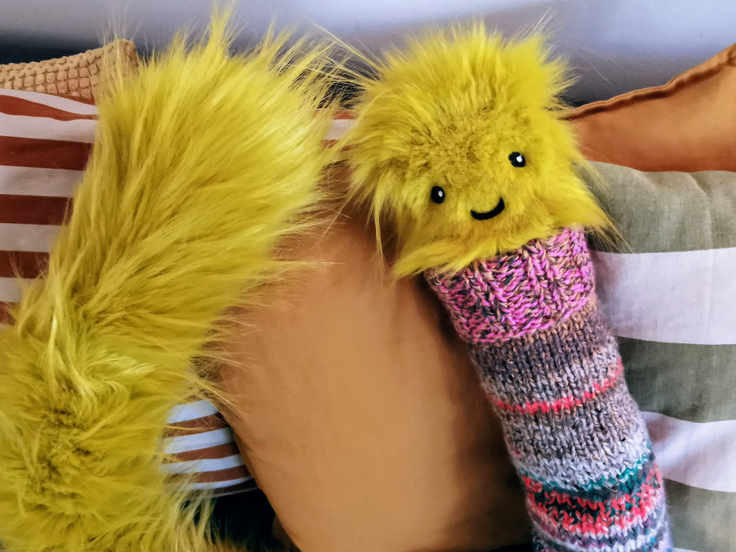 Fantasy Creature Plush Toy: The Hairy Giant Worm