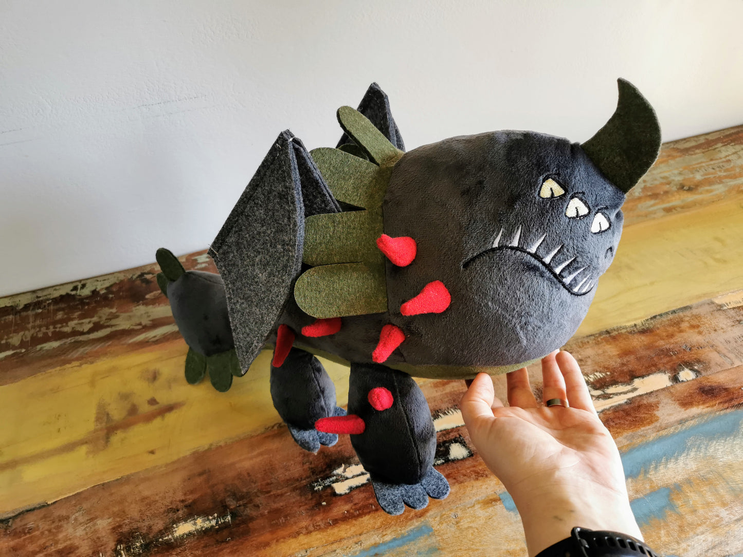 Red Death Dragon plushie, How to Train Your Dragon replica plush, cute plush dragon, custom plush from photo 45cm