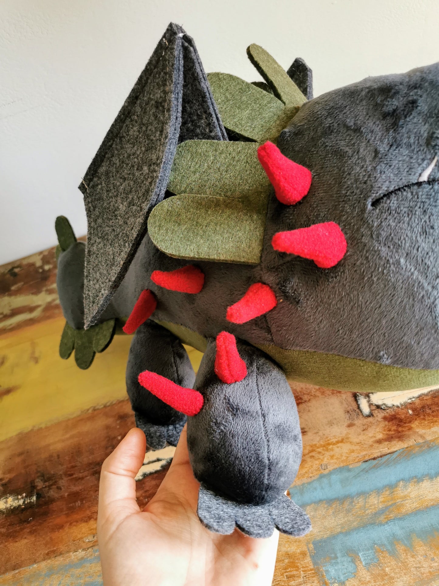 Red Death Dragon plushie, How to Train Your Dragon replica plush, cute plush dragon, custom plush from photo 45cm