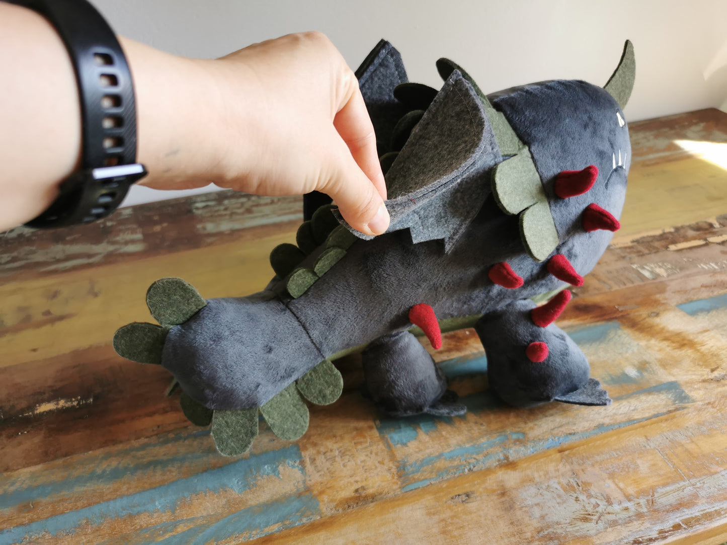 Red Death Dragon plushie, How to Train Your Dragon replica plush, cute plush dragon, custom plush from photo 45cm