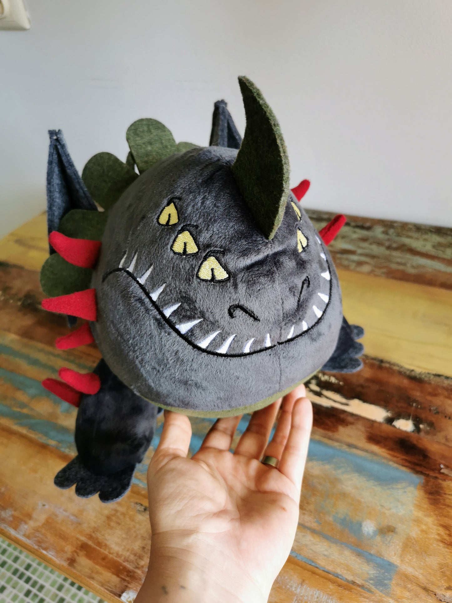 Red Death Dragon plushie, How to Train Your Dragon replica plush, cute plush dragon, custom plush from photo 45cm