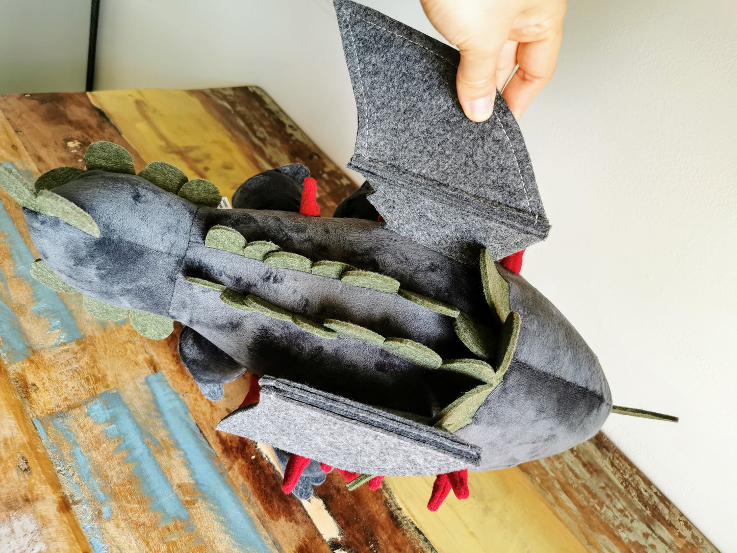 Red Death Dragon plushie, How to Train Your Dragon replica plush, cute plush dragon, custom plush from photo 45cm
