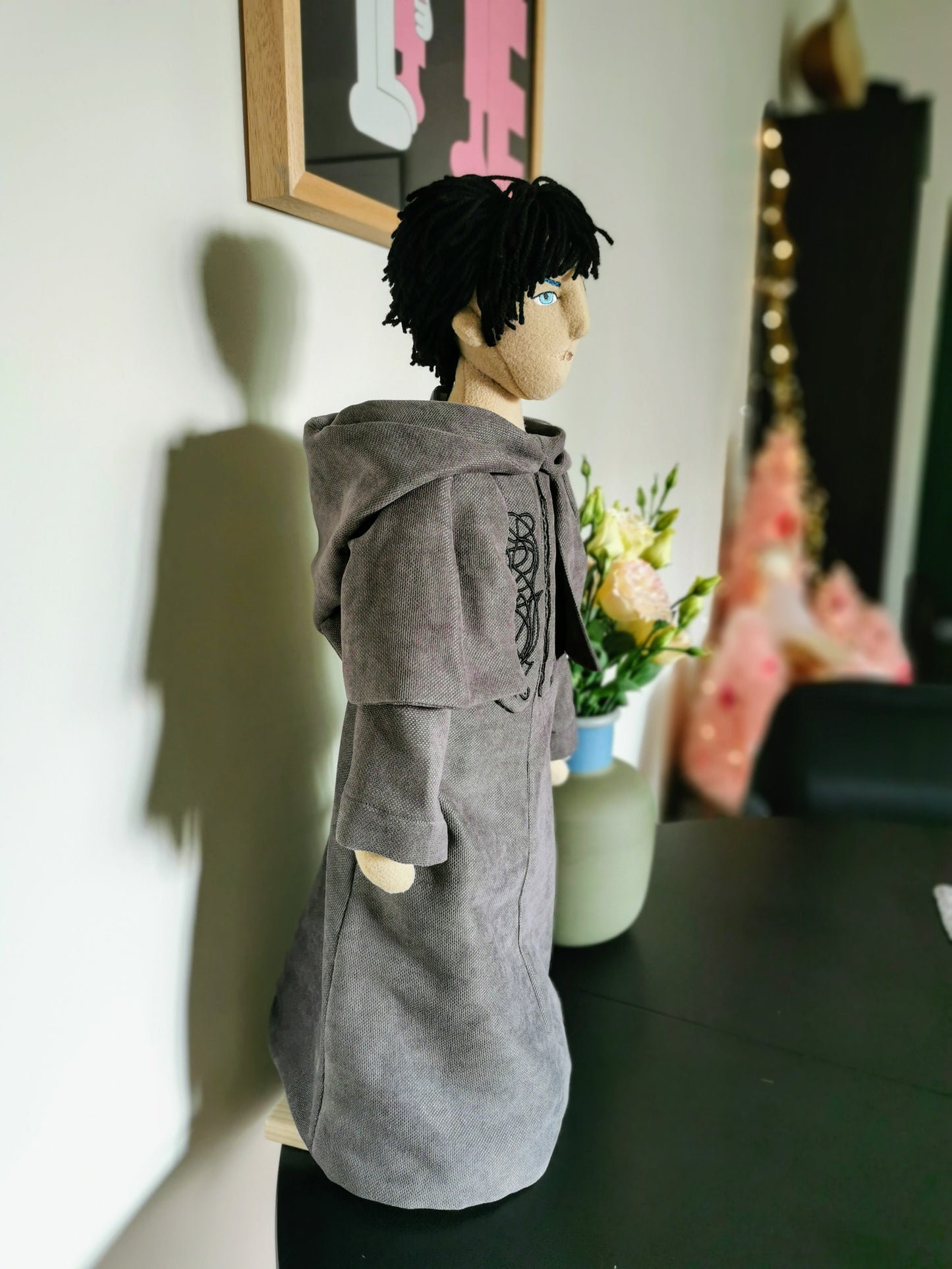 Final Fantasy XIV Hermes plush, FFXIV replica doll, custom plush doll figurine from game, 68cm