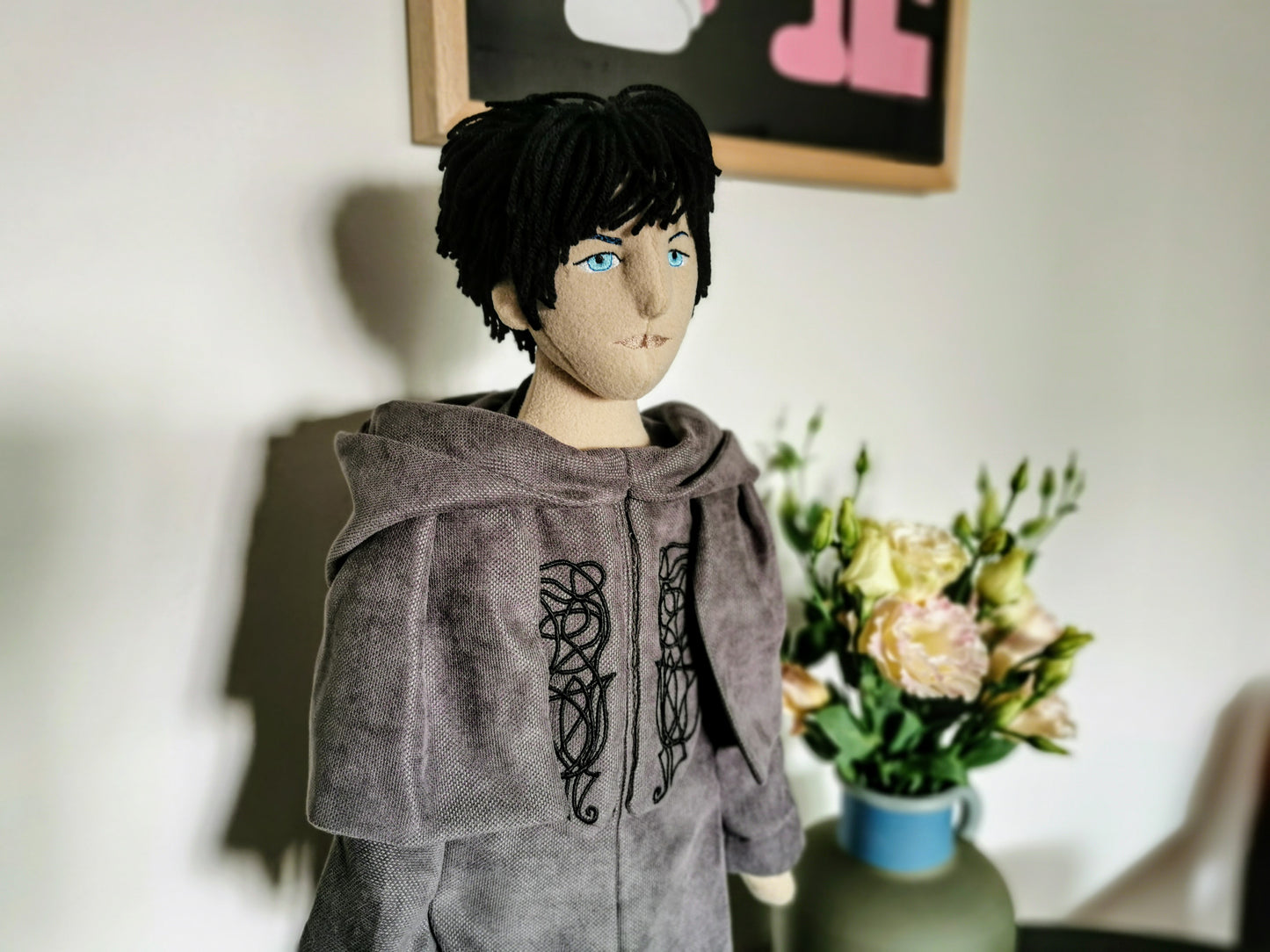 Final Fantasy XIV Hermes plush, FFXIV replica doll, custom plush doll figurine from game, 68cm