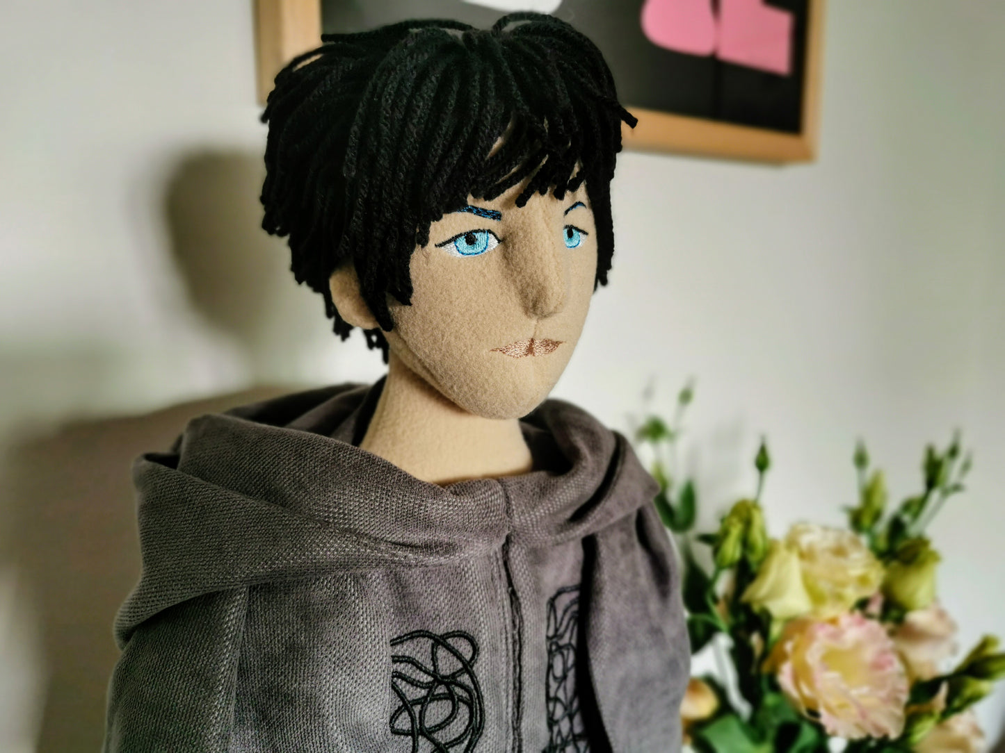 Final Fantasy XIV Hermes plush, FFXIV replica doll, custom plush doll figurine from game, 68cm