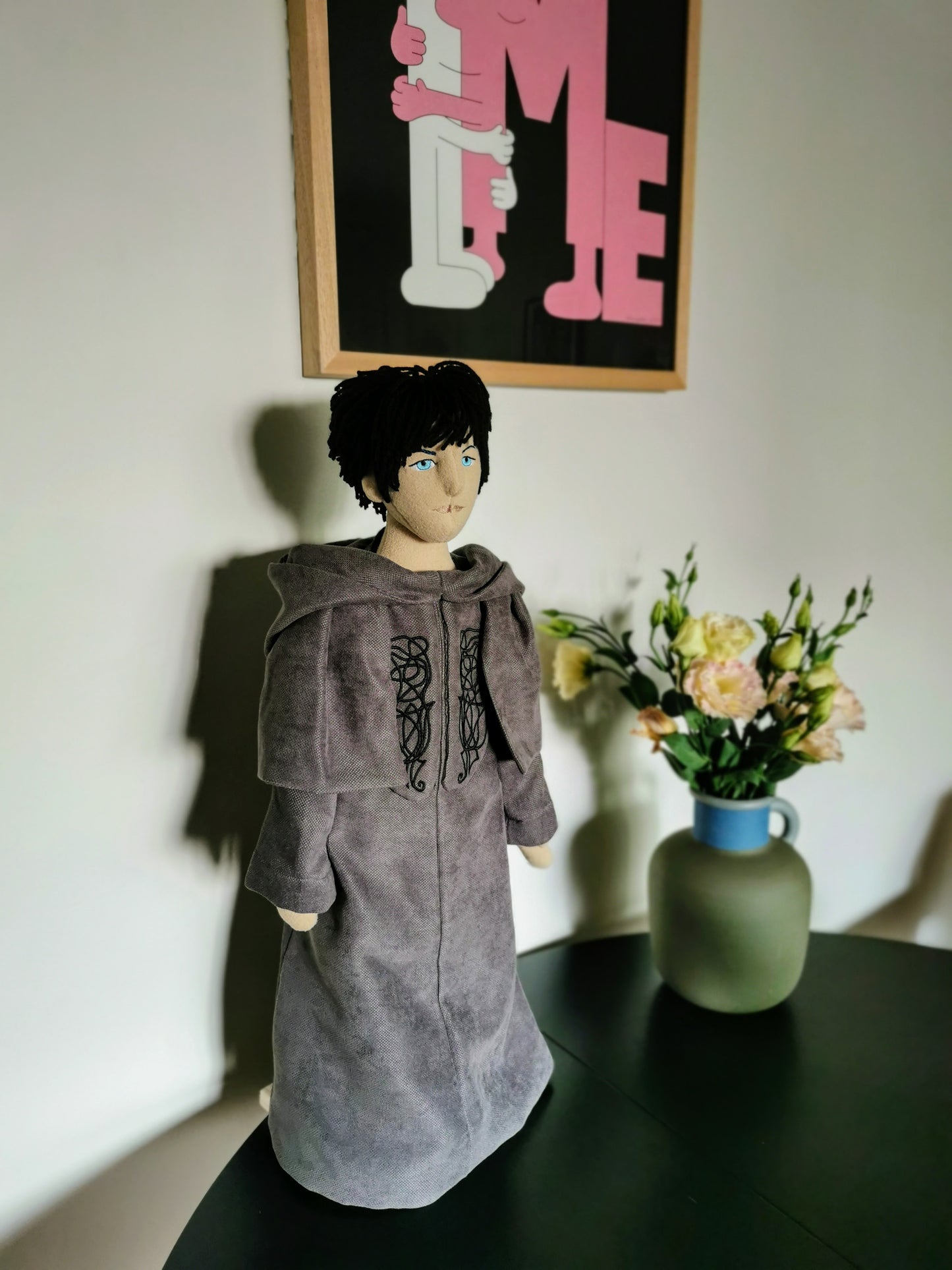 Final Fantasy XIV Hermes plush, FFXIV replica doll, custom plush doll figurine from game, 68cm